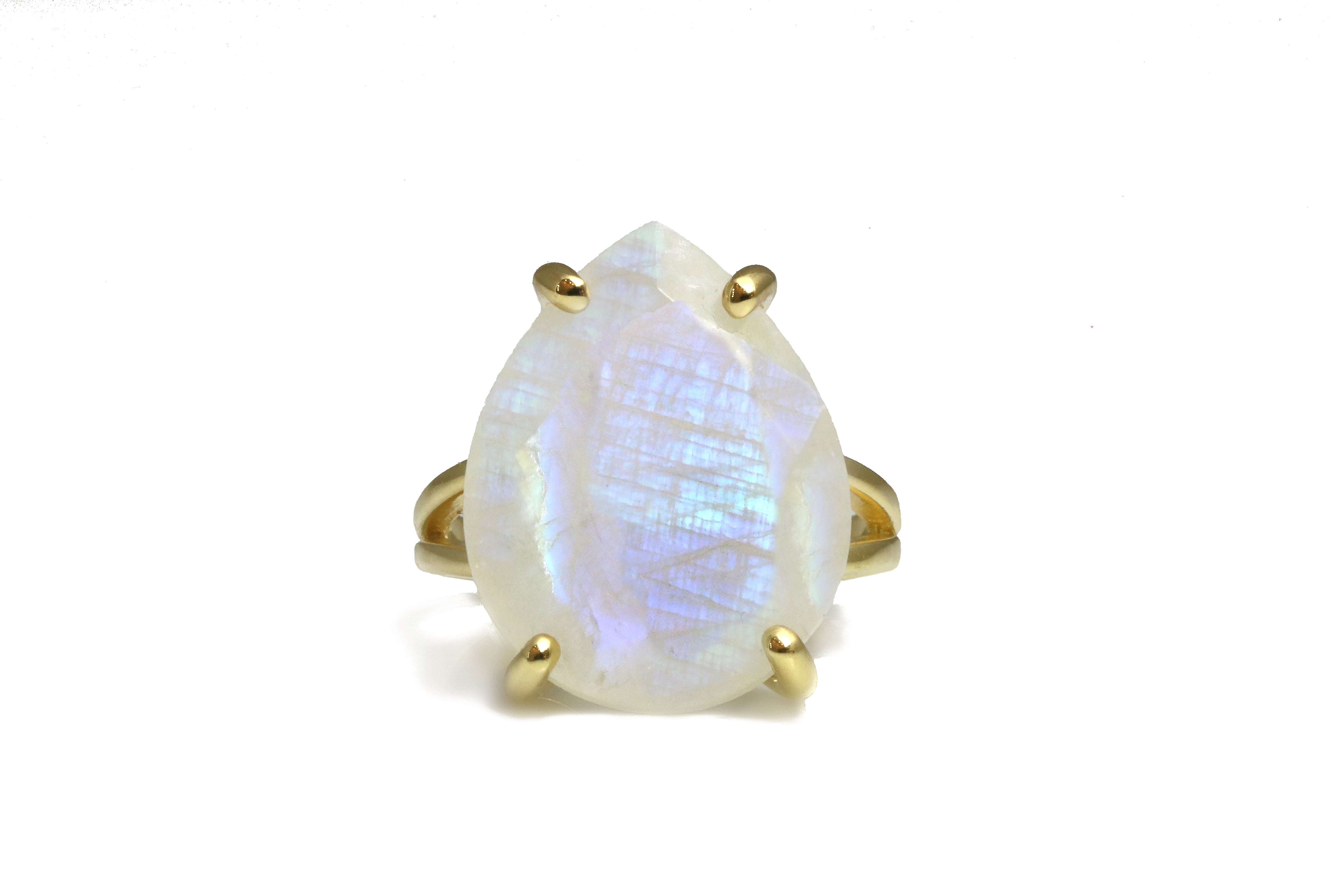 Teardrop 14CT Moonstone Ring Rings Anemone Jewelry