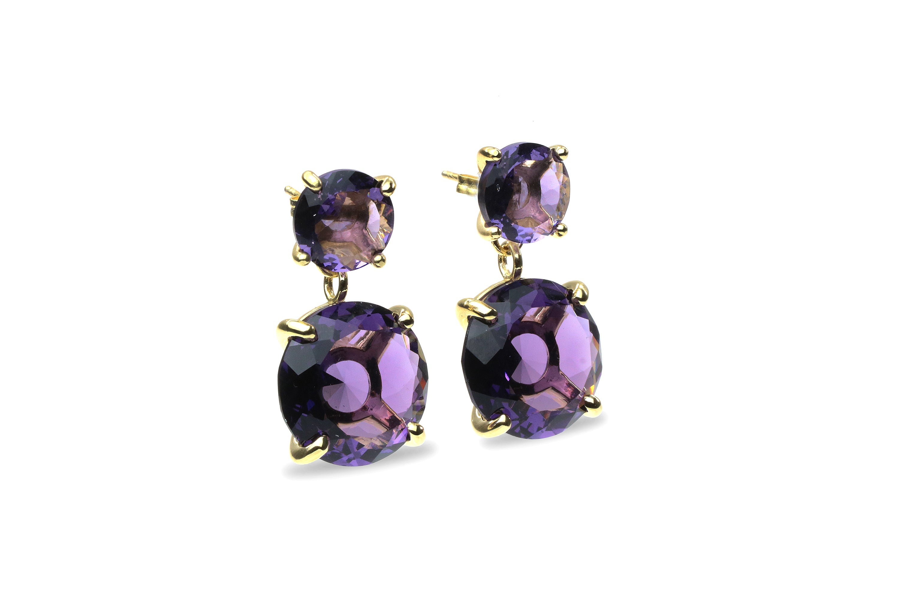 Vibrant Amethyst Sterling Silver Earrings Earrings Anemone Jewelry