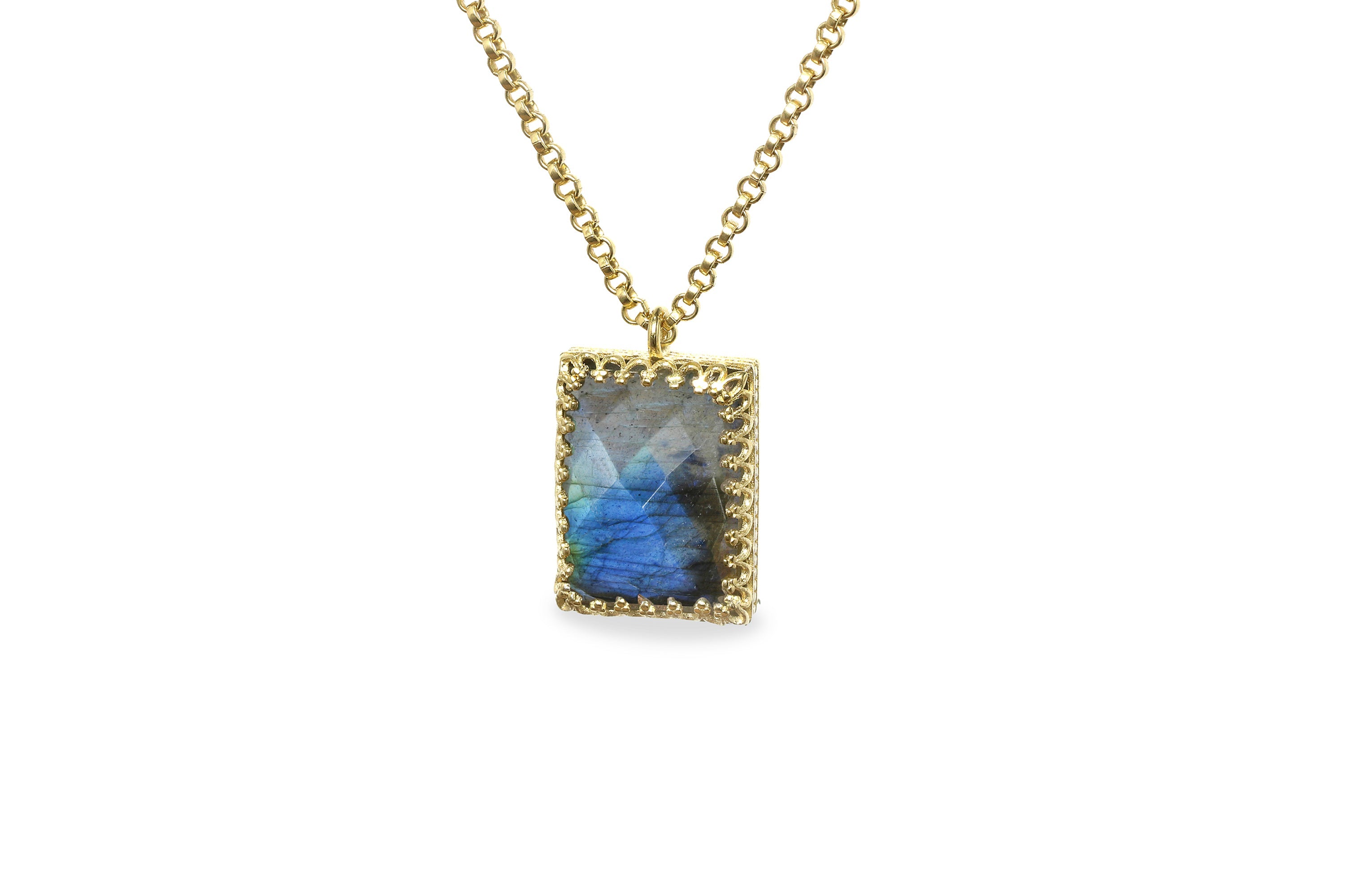 Luminescent Labradorite Gold Filled Necklace necklaces Anemone Jewelry