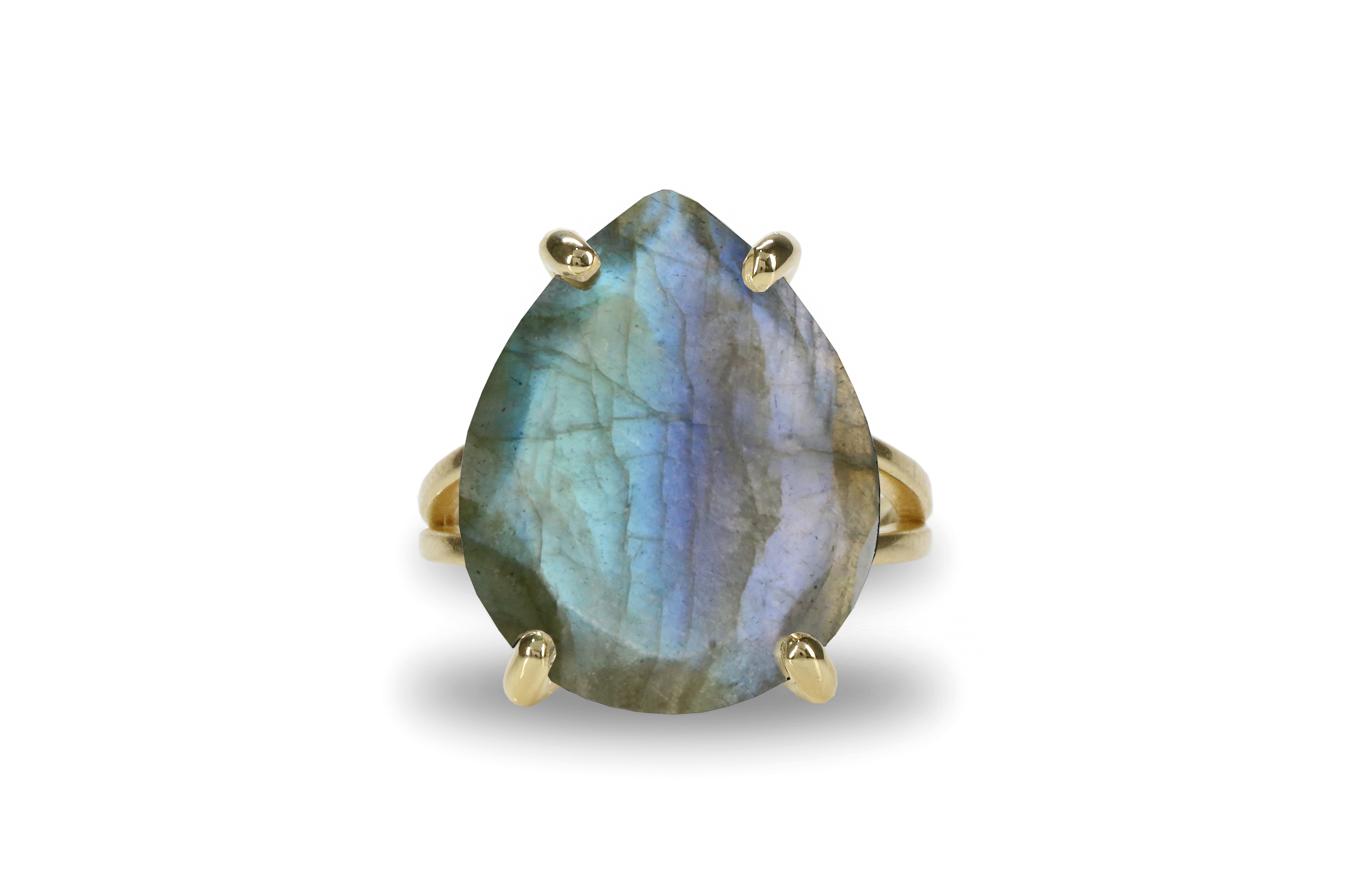 Semiprecious Labradorite Ring in 14k Gold Rings Anemone Jewelry