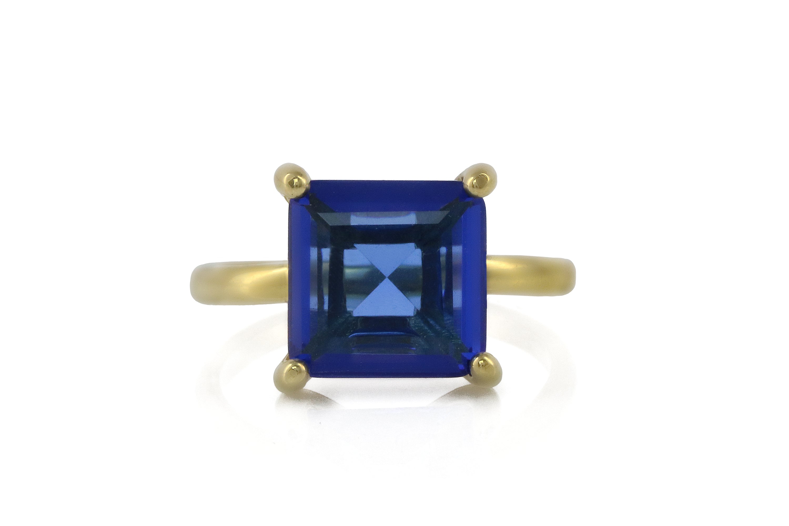 Yellow Gold Solitaire Sapphire Ring Rings Anemone Unique