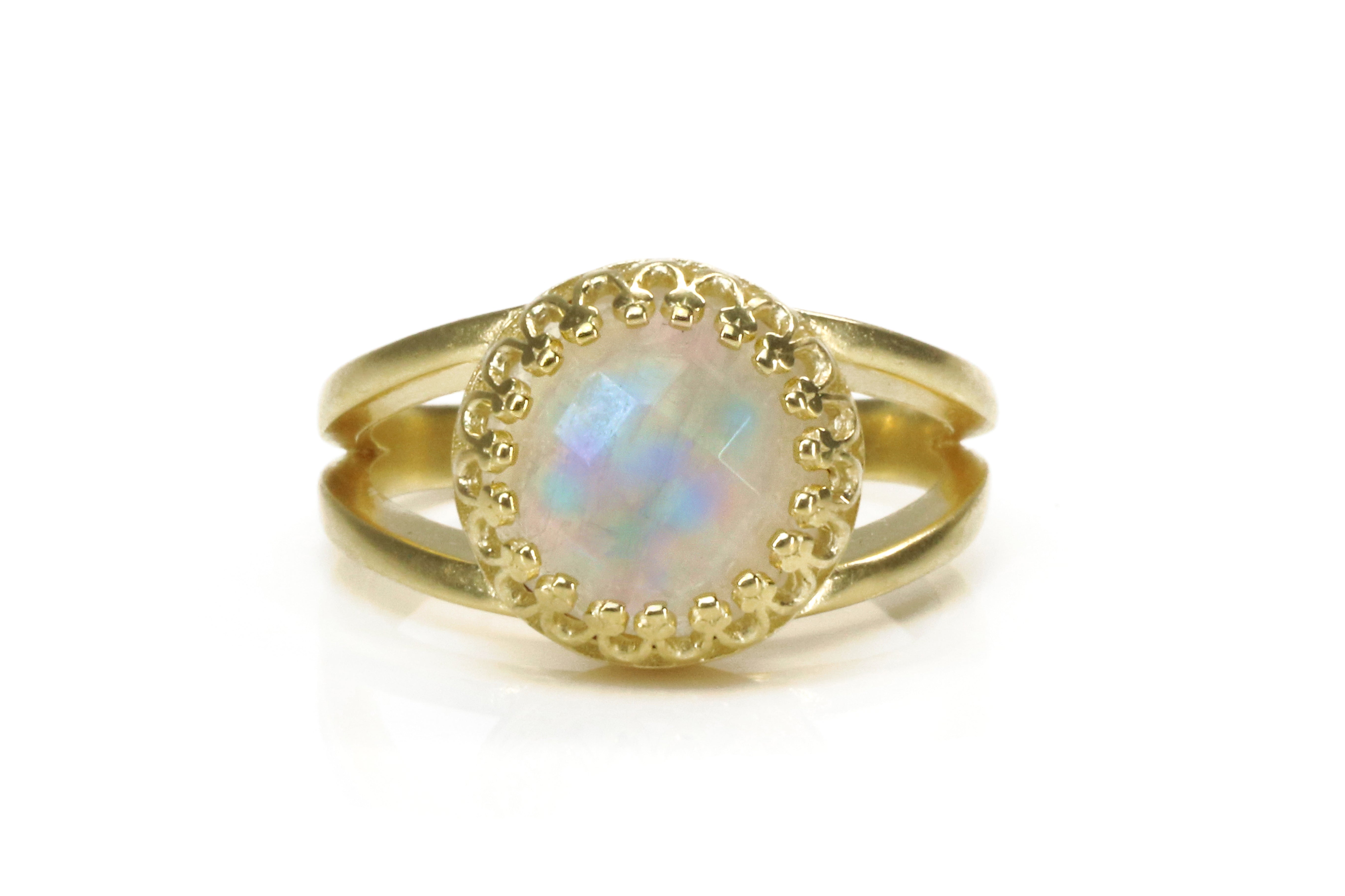 Dainty Moonstone Gold Jewelry Ring Rings Anemone Jewelry