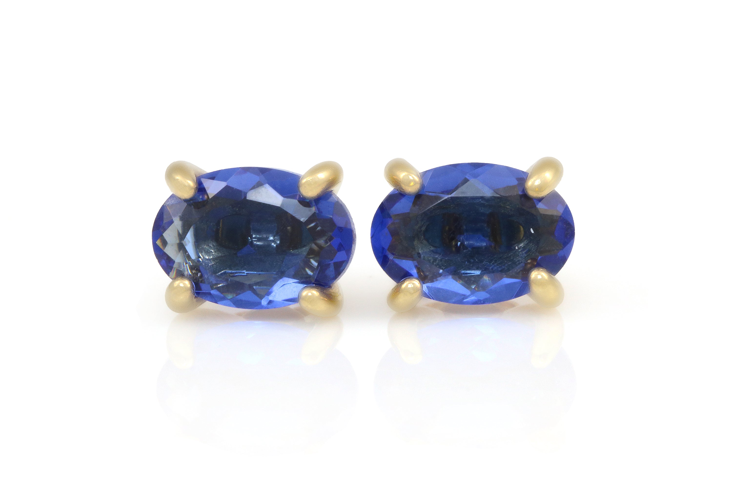 Versatile Sapphire Gold Stud Earrings Earrings Anemone Unique