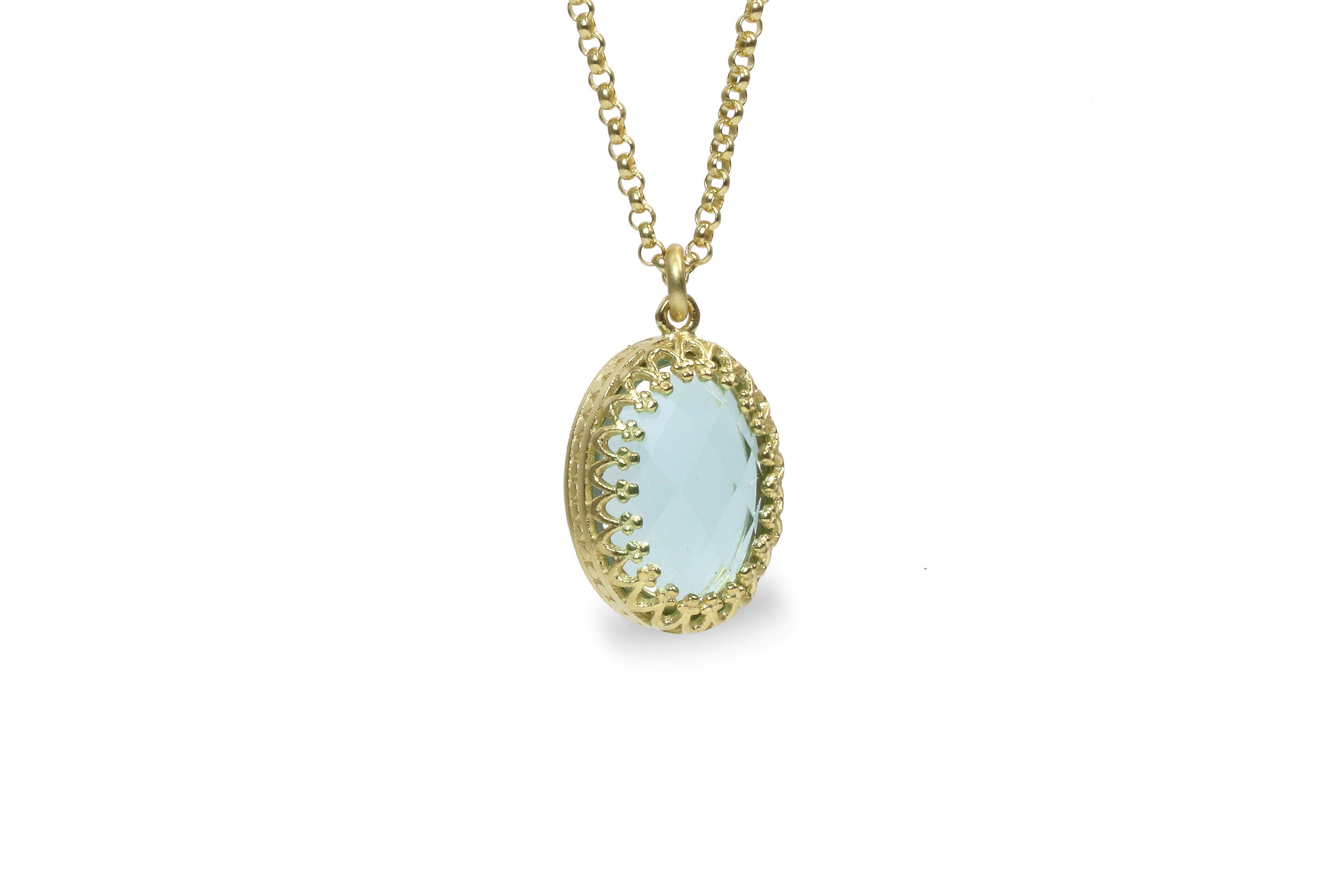 Dainty Topaz Rose Gold Necklace necklaces Anemone Jewelry