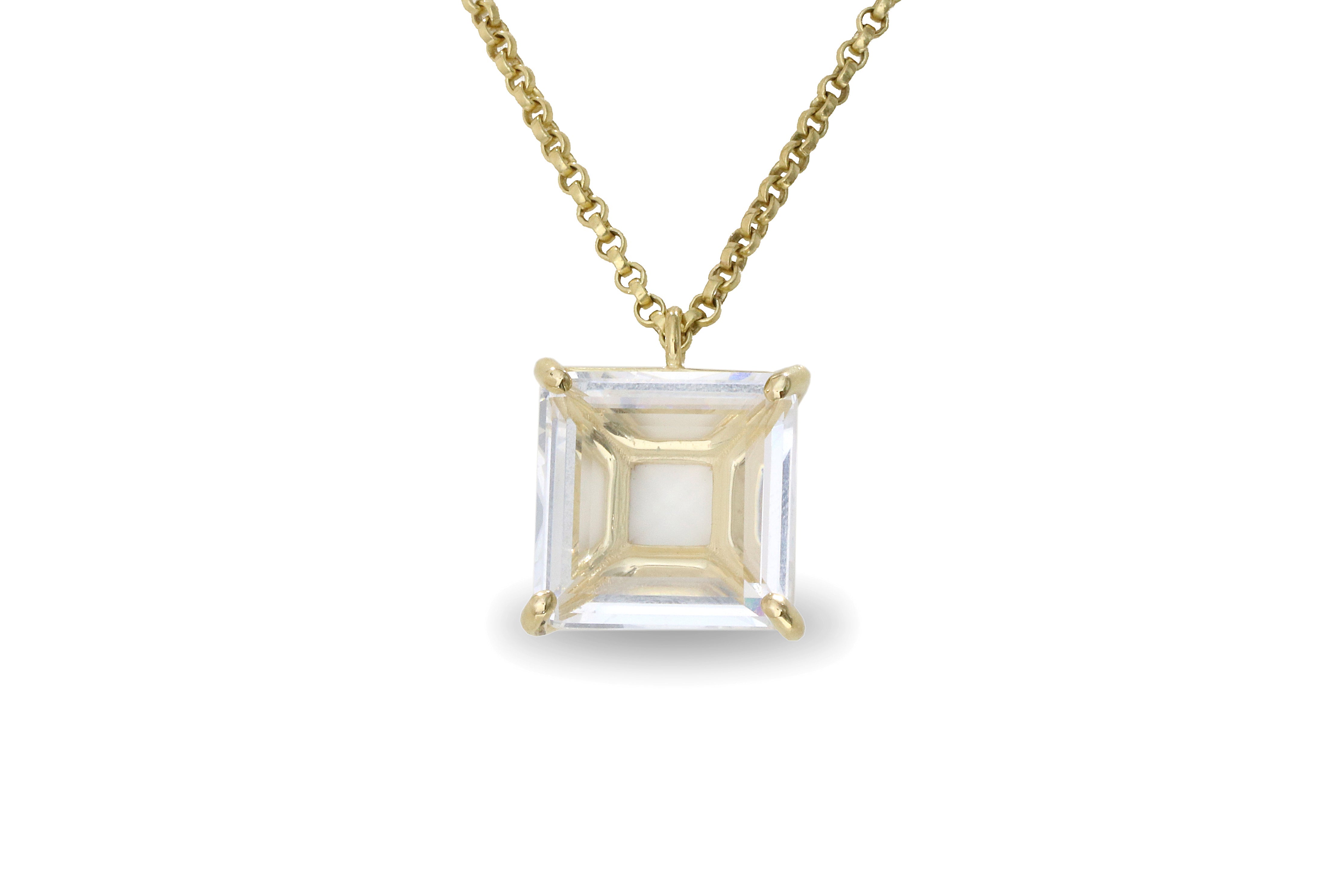 Clear Quartz Necklace in 14k Gold Filled necklaces Anemone Jewelry