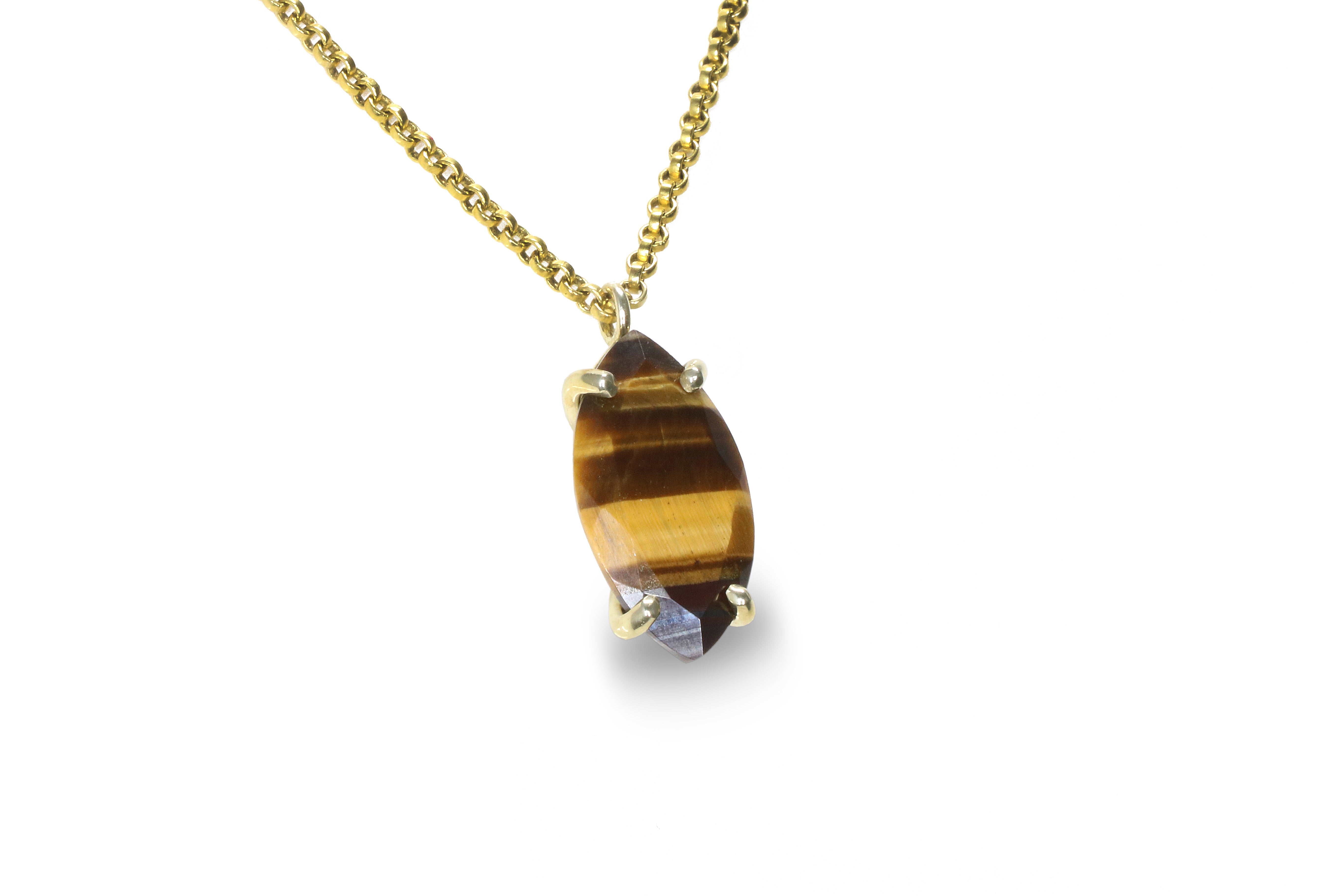 Handmade Tiger Eye 14k Gold Filled Necklace necklaces Anemone Jewelry