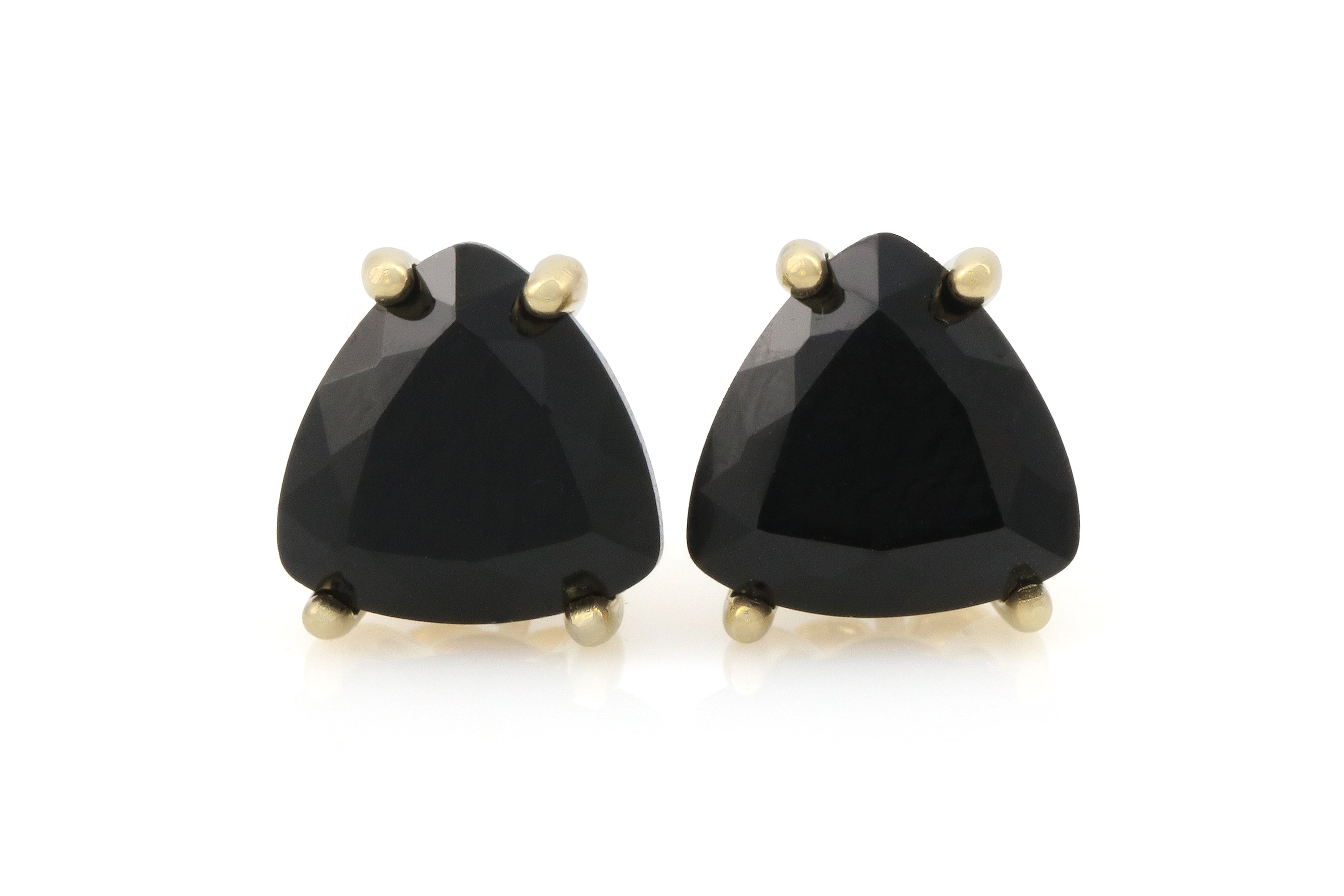 Trilliant Black Onyx Gold Filled Earrings Earrings Anemone Unique