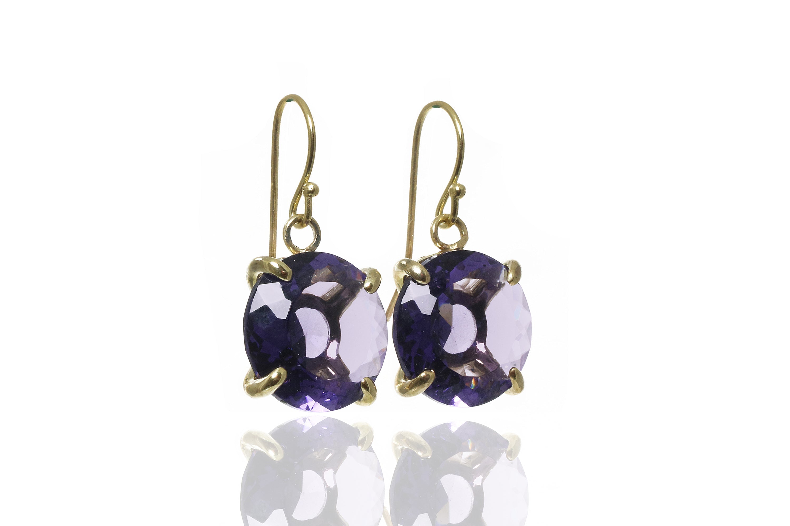 Vibrant Amethyst Gold Filled Earrings Earrings Anemone Jewelry