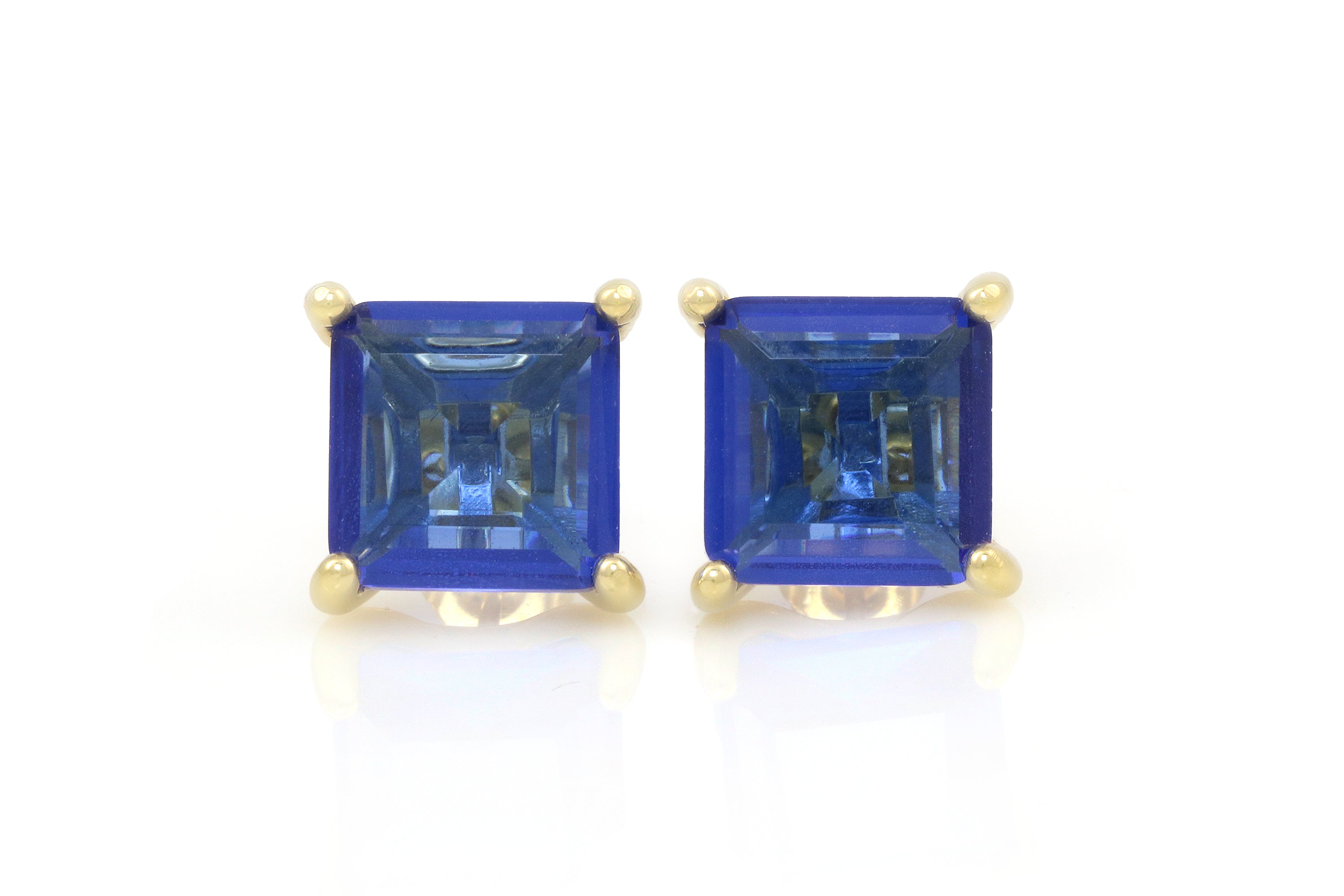 Striking Gold Filled Sapphire Earrings Earrings Anemone Unique