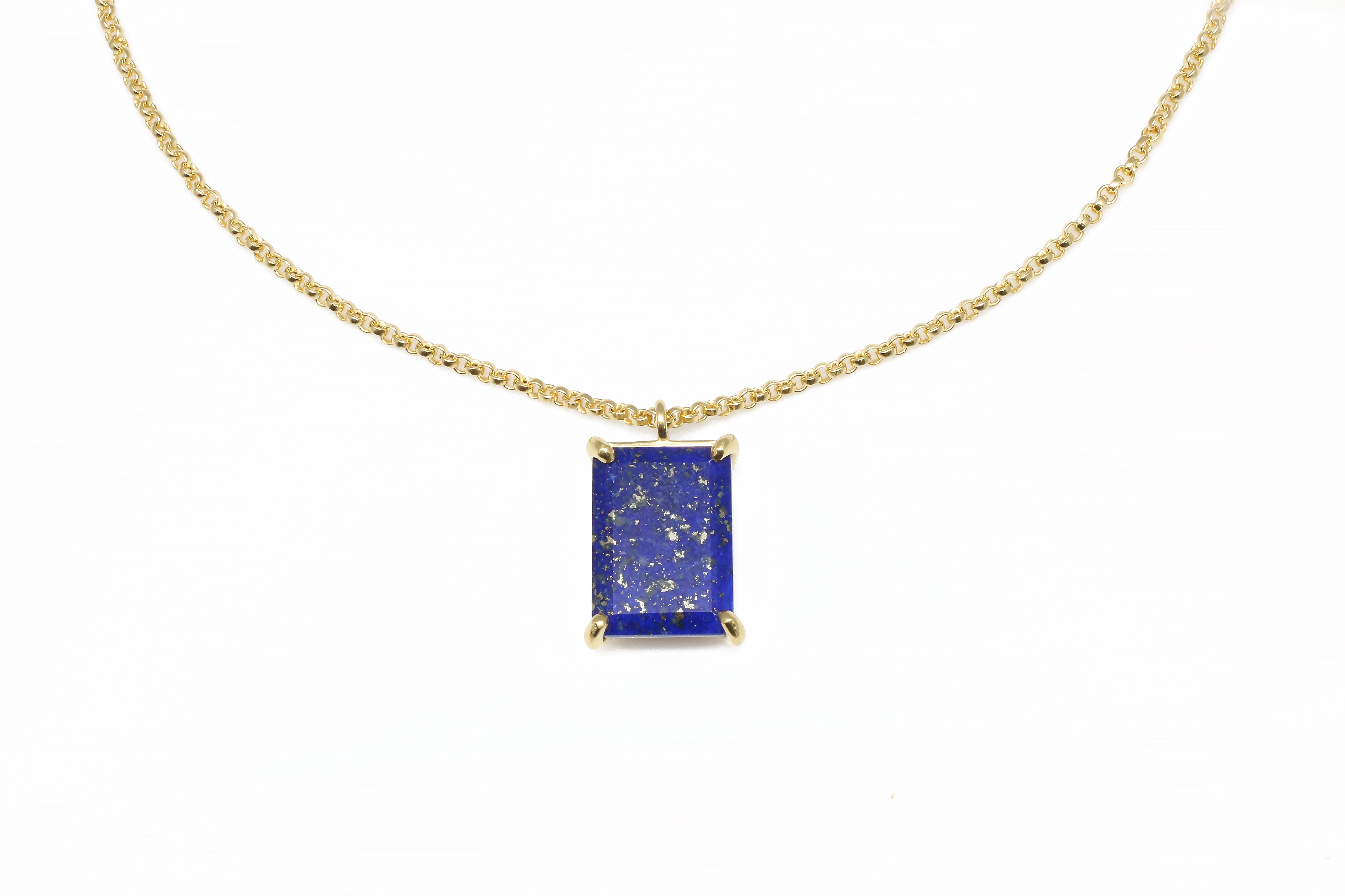 Lapis Lazuli 14k Gold Pendant Necklace necklaces Anemone Jewelry