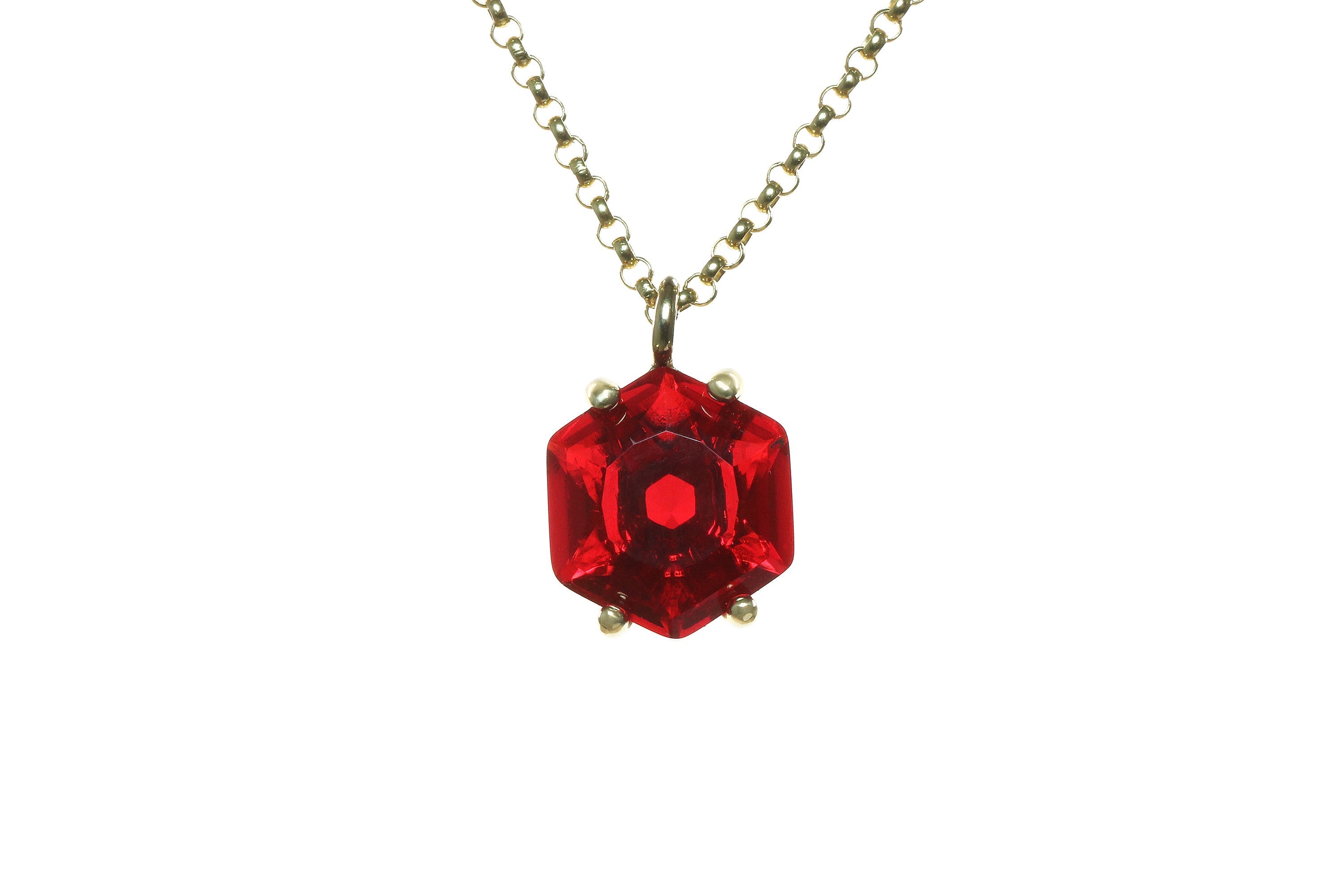 Bold Ruby 14k Gold Filled Necklace necklaces Anemone Unique