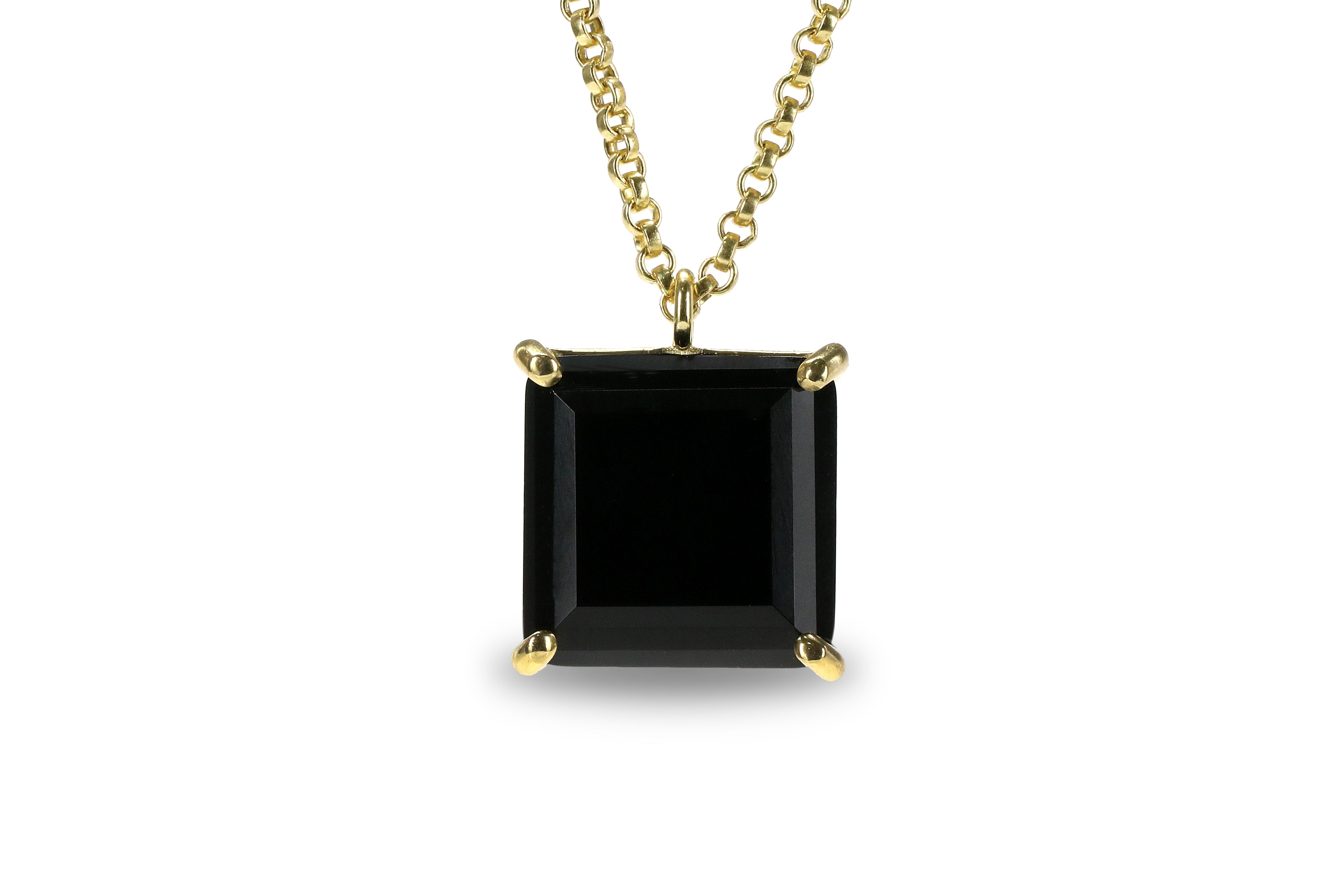 Statement Black Onyx Necklace in 14k Gold Filled necklaces Anemone Jewelry