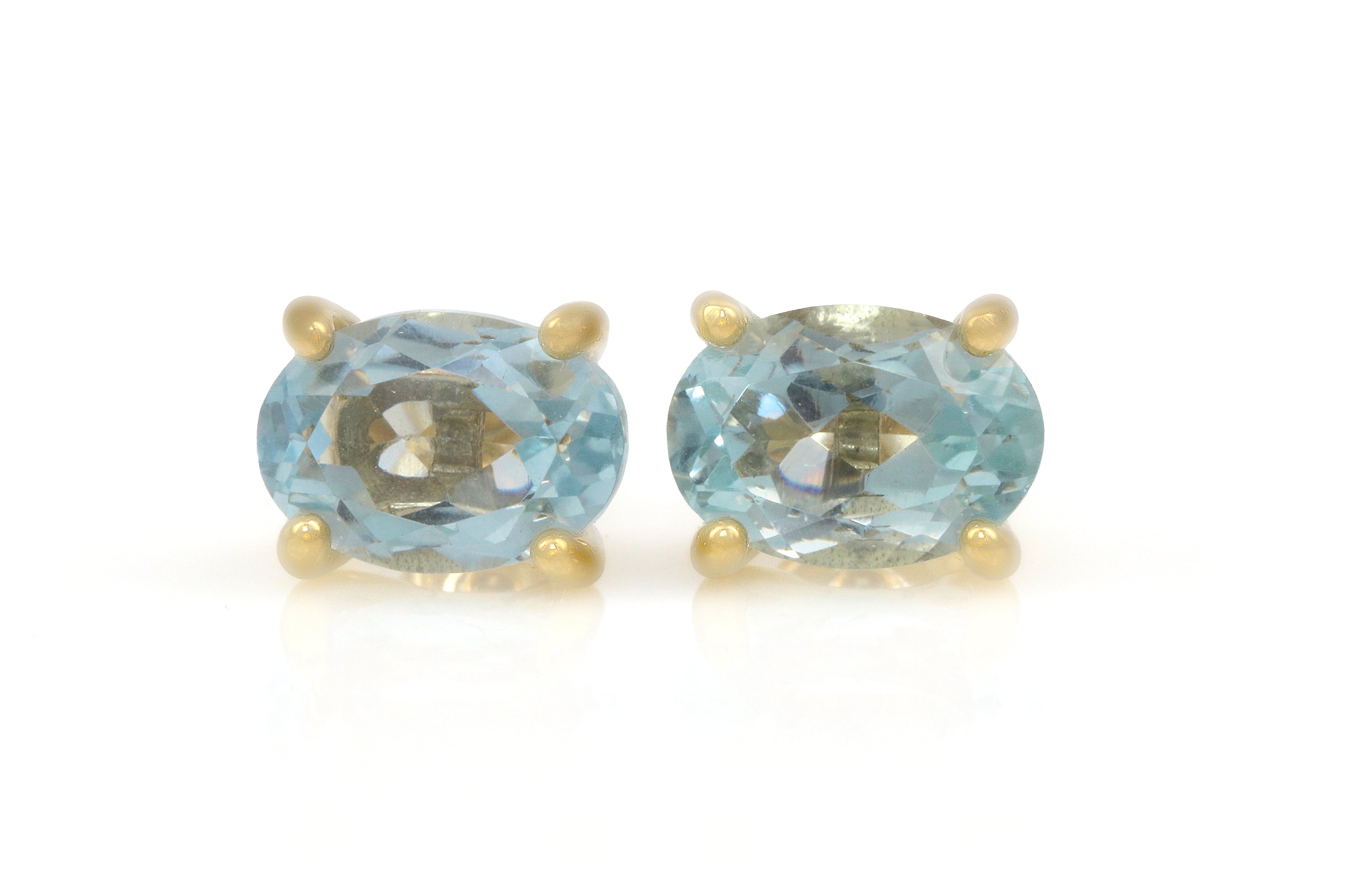 Delicate Topaz Stud Gold Earrings Earrings Anemone Unique