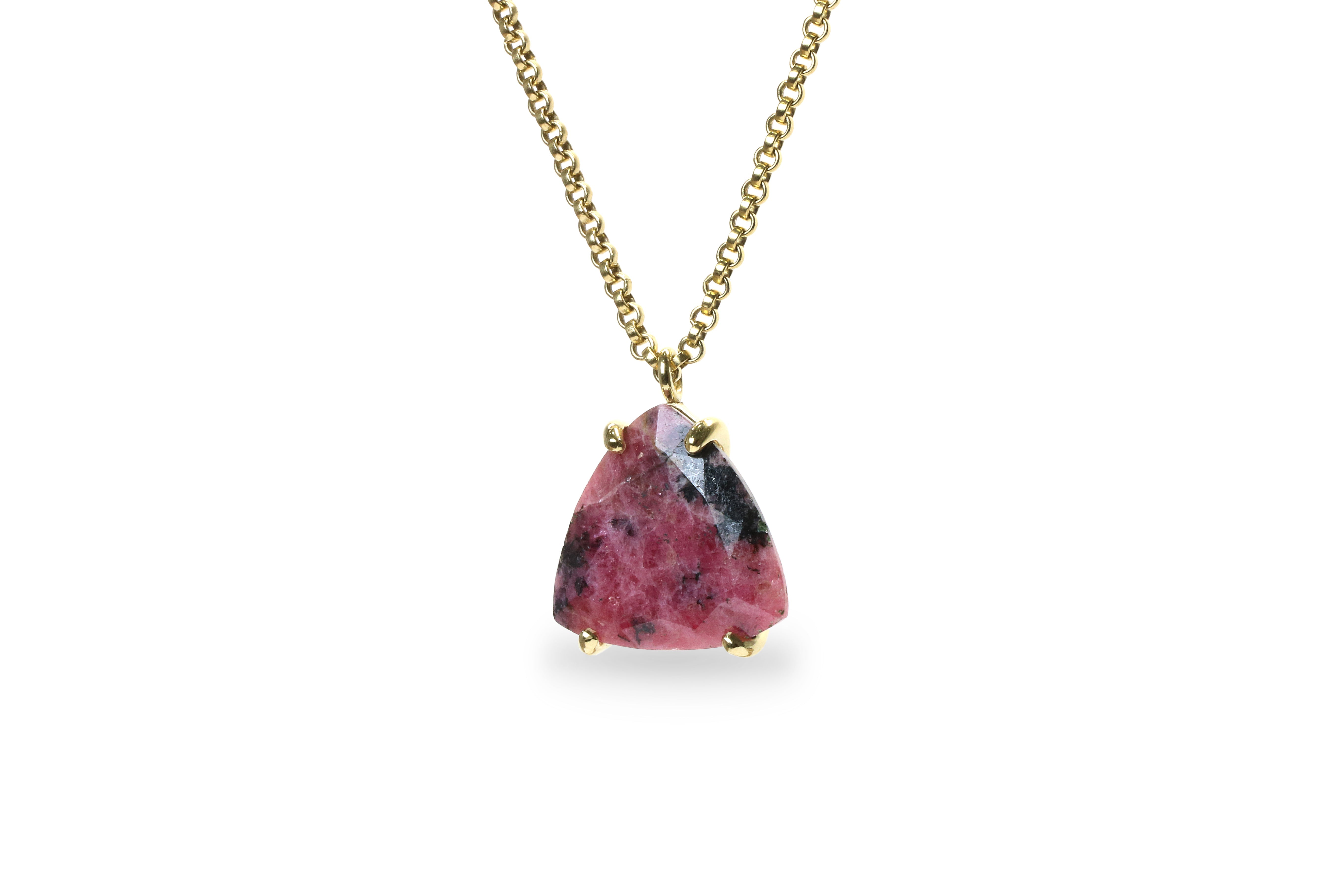 14k Gold Jewelry Rhodonite Necklace necklaces Anemone Jewelry