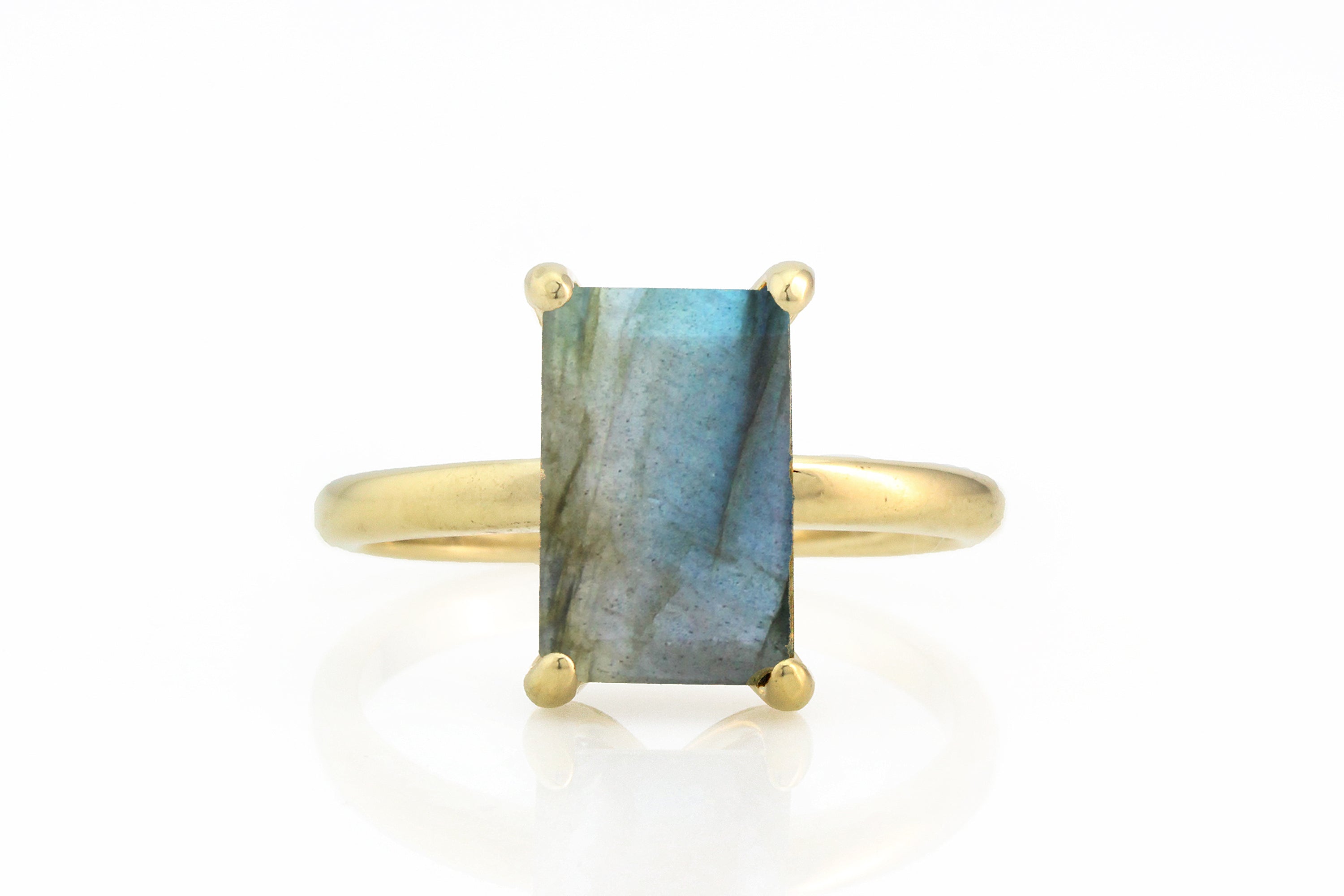 14k Yellow Gold Vintage Labradorite Ring Rings Anemone Unique