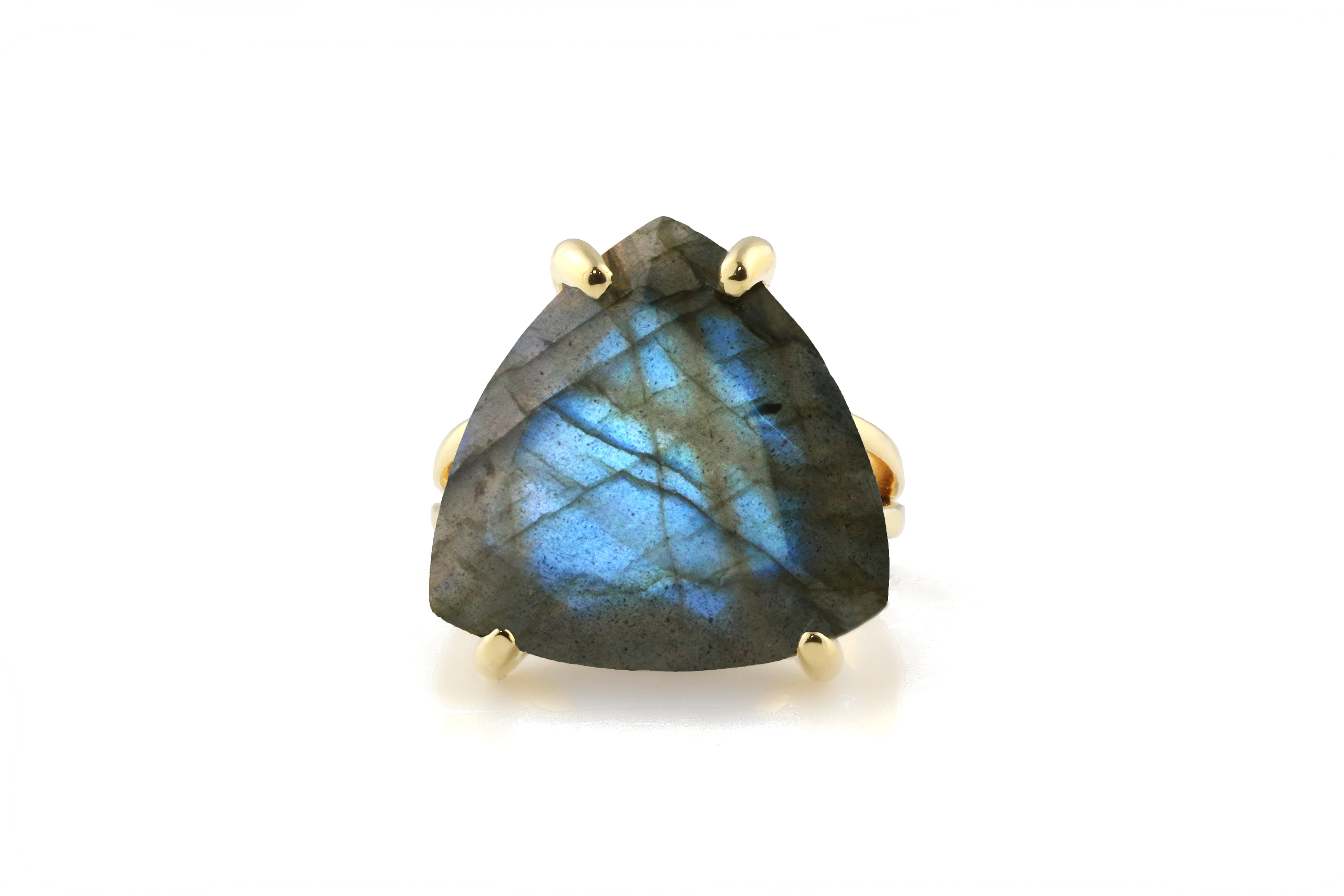 14K Gold 14CT Labradorite Ring Rings Anemone Jewelry