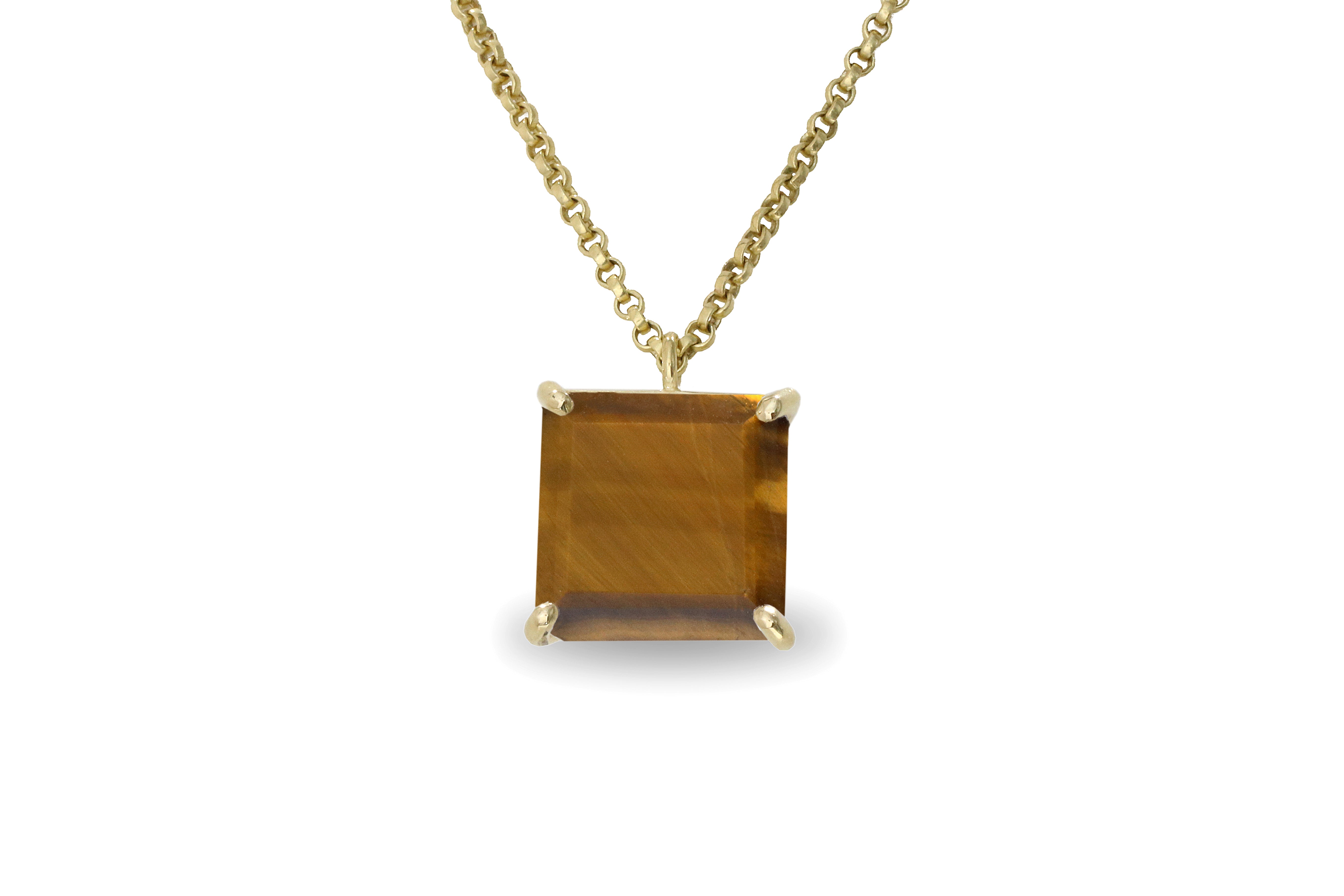 Natural Tiger Eye Necklace in 14k Gold Filled necklaces Anemone Jewelry