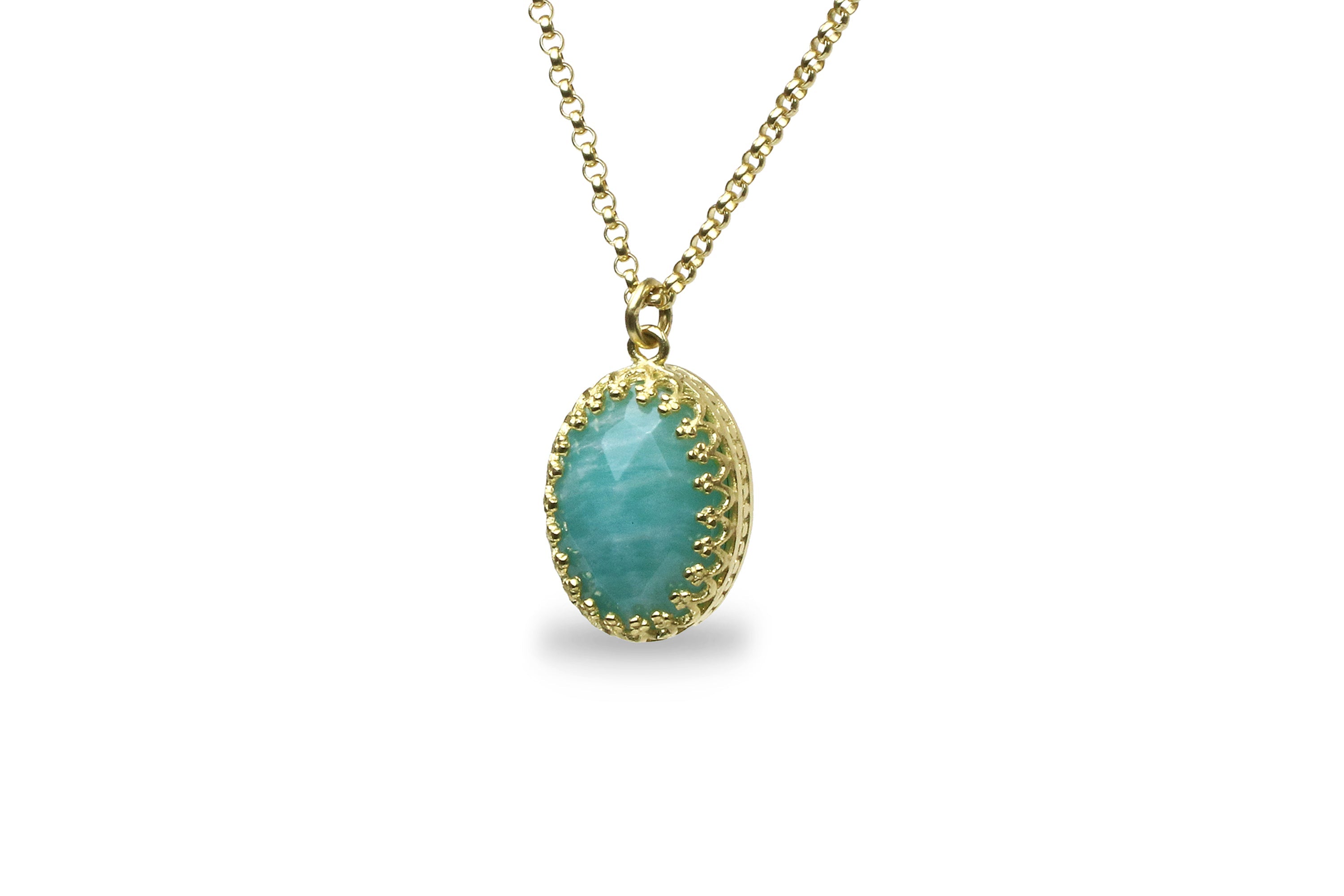 Chic Amazonite 14k Gold Filled Necklace necklaces Anemone Jewelry