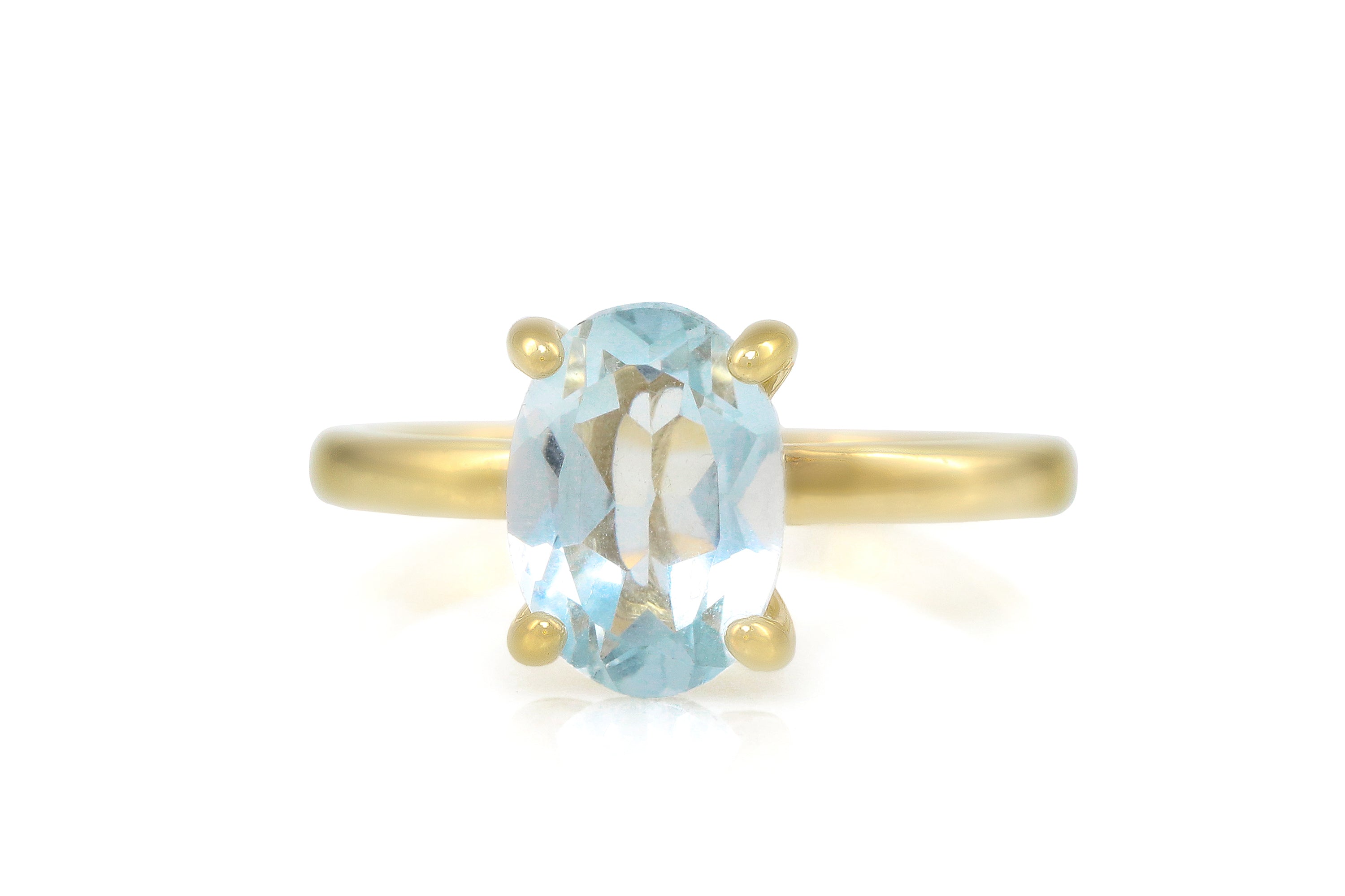 Lustrous Gold Filled Oval Topaz Ring Rings Anemone Unique