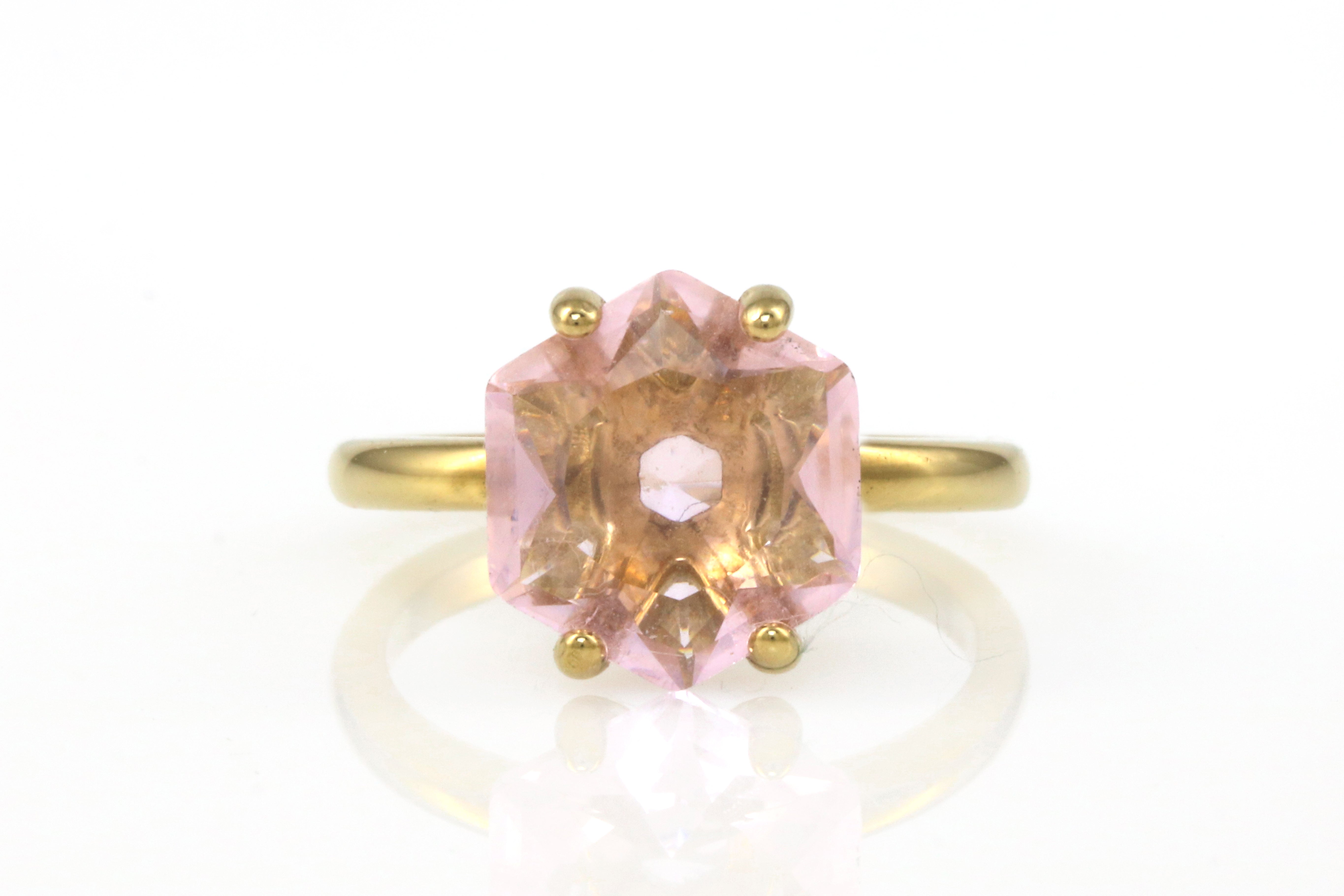 Darling Rose Quartz Gold Filled Ring Rings Anemone Unique