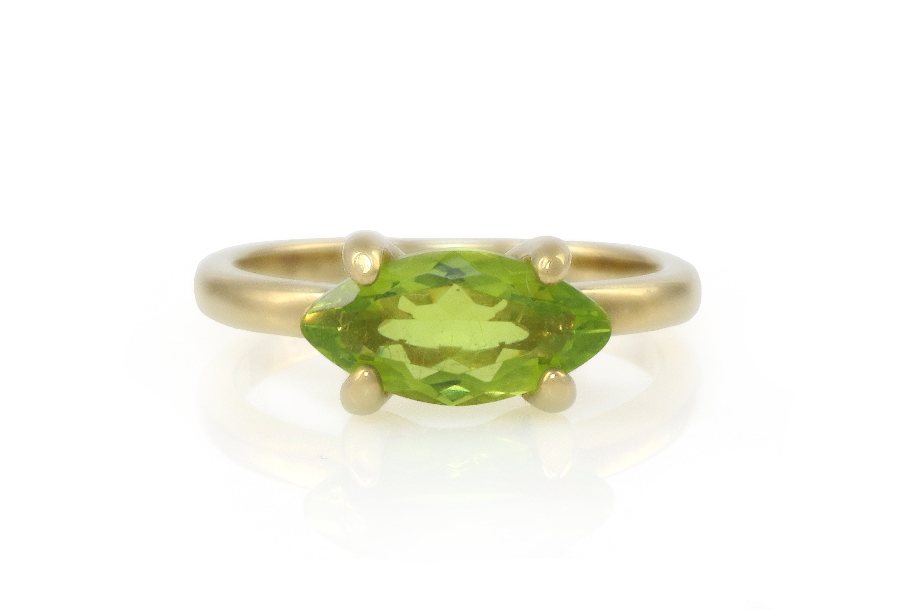 Marquise Peridot Gold Filled Ring Rings Anemone Unique