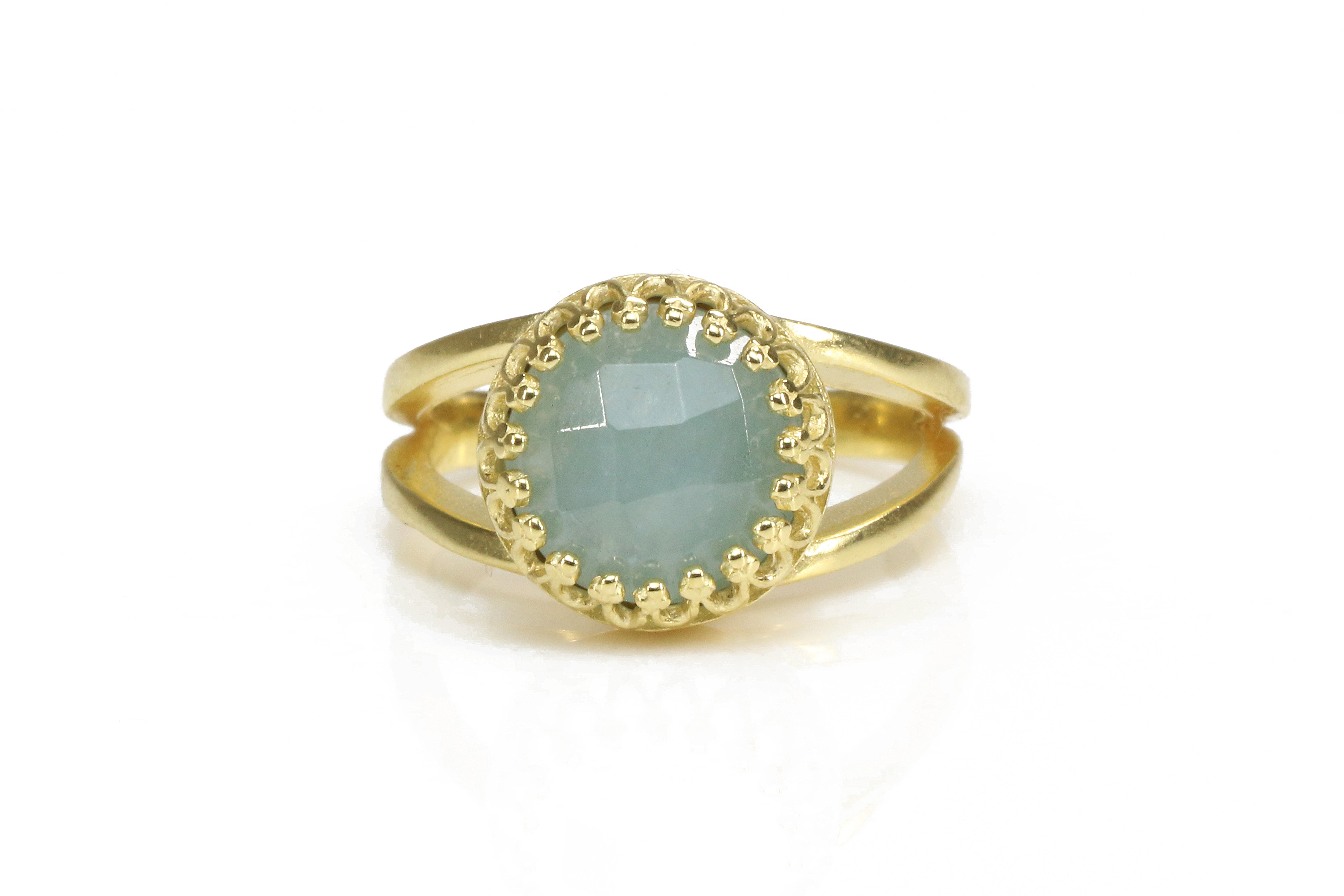 Gorgeous Aquamarine Ring in 14K Gold-filled Band Rings Anemone Jewelry