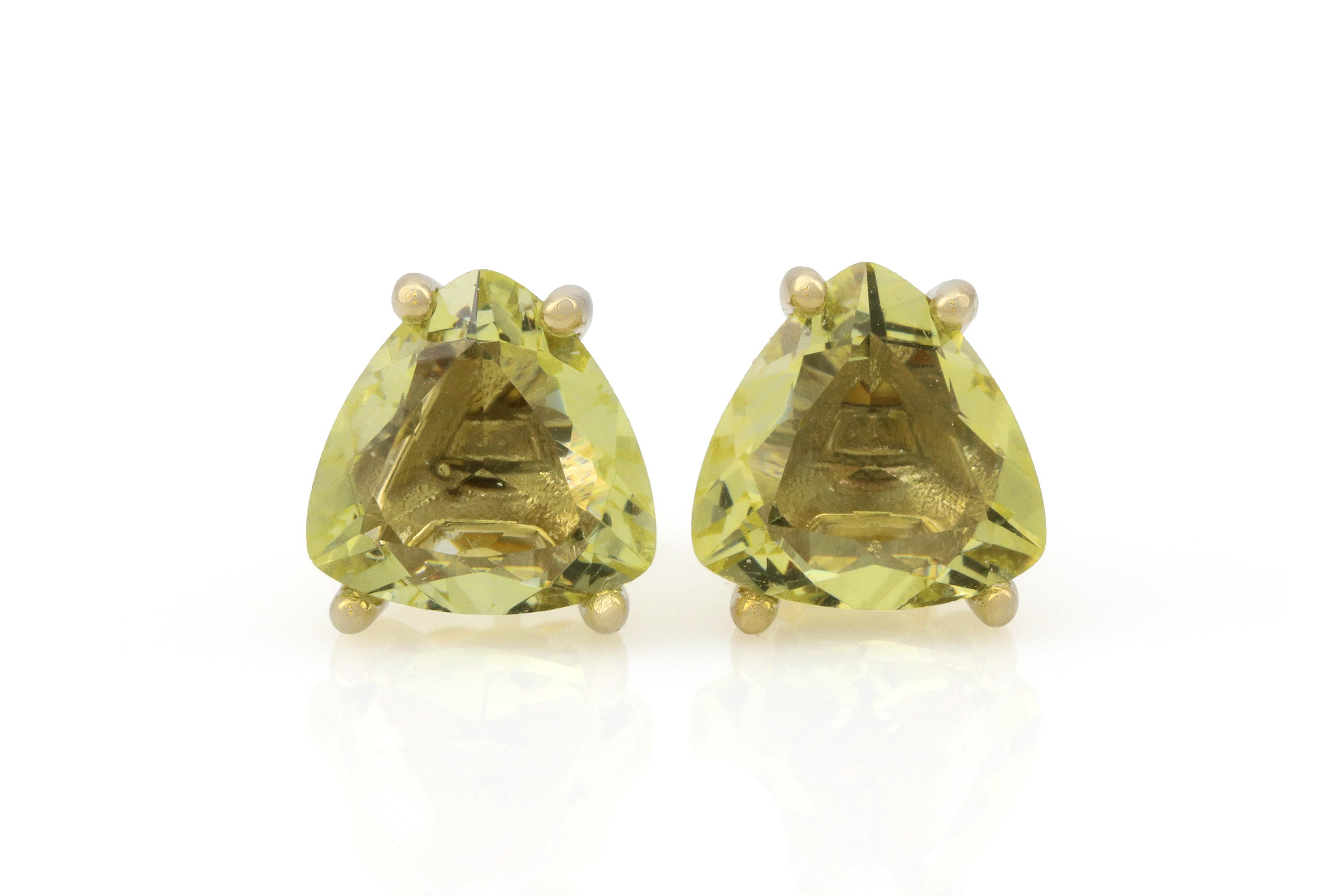 Lustrous Lemon Quartz in 14k Gold Earrings Earrings Anemone Unique