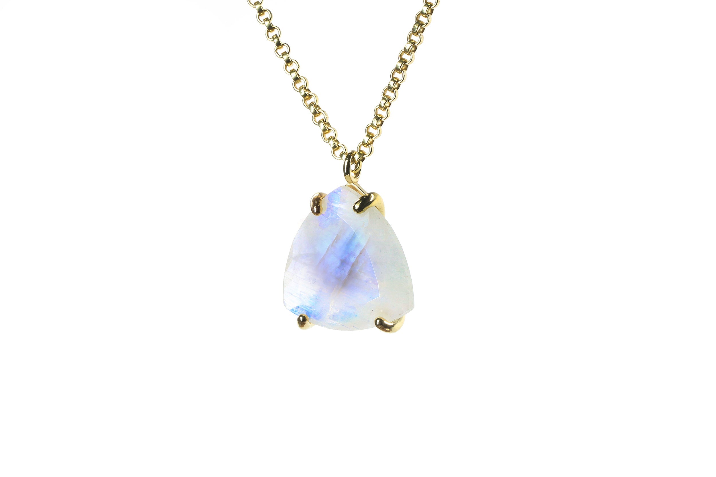 Triangle Moonstone Gold Filled Necklace necklaces Anemone Jewelry