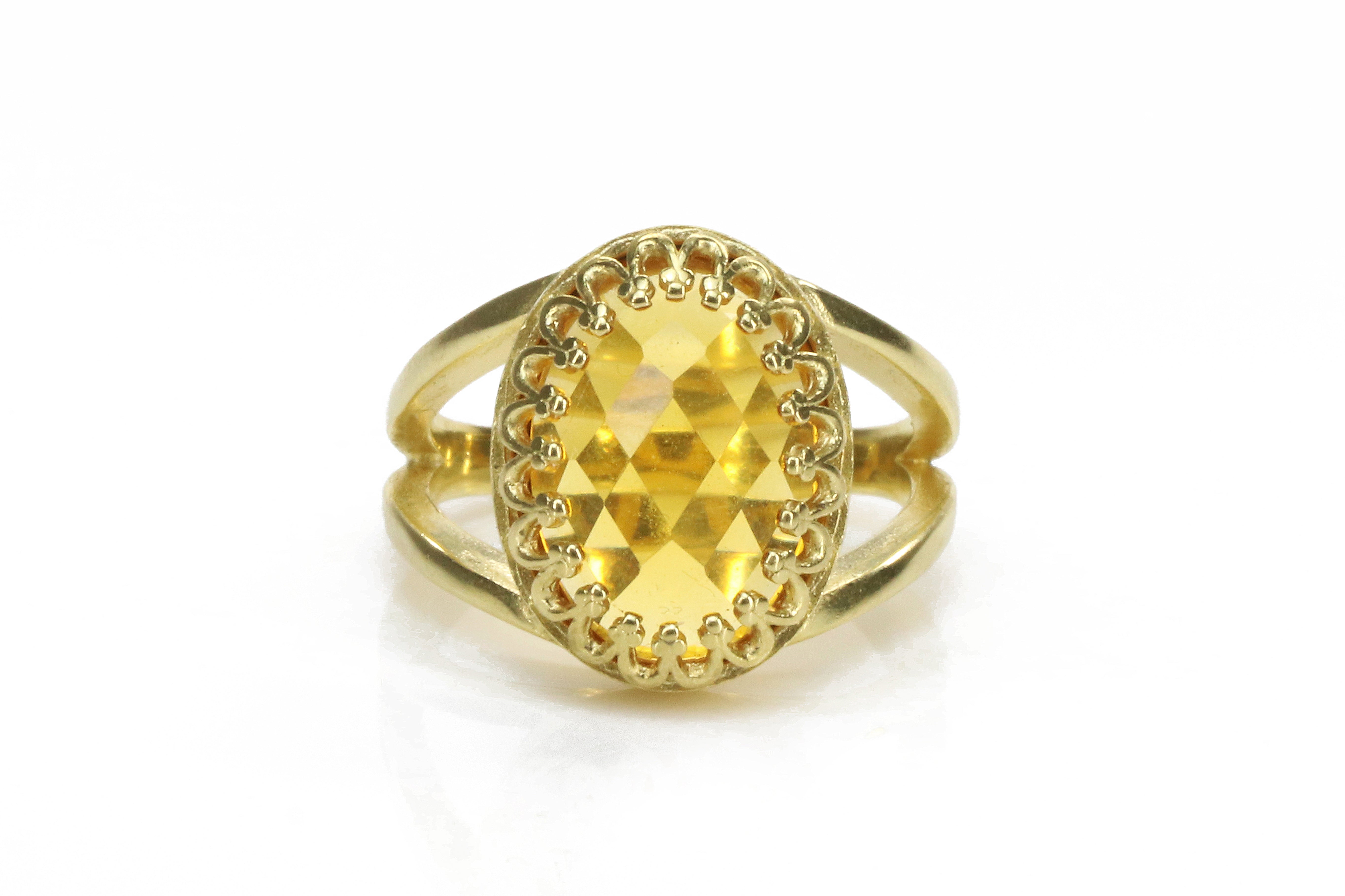 Citrine Ring in 14k Gold-filled Ring Band Rings Anemone Jewelry