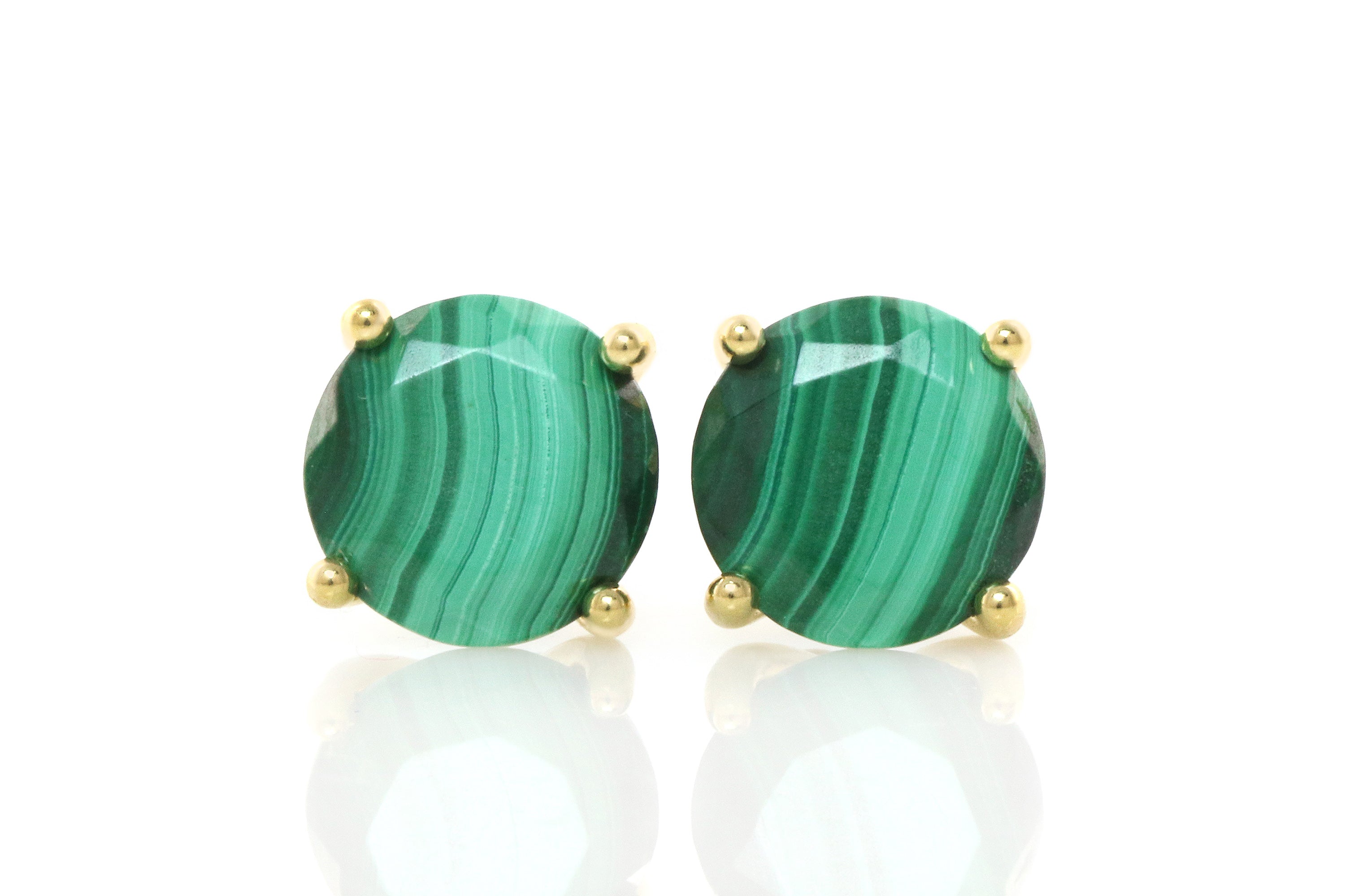 Unique Post Malachite Gold Earrings Earrings Anemone Unique