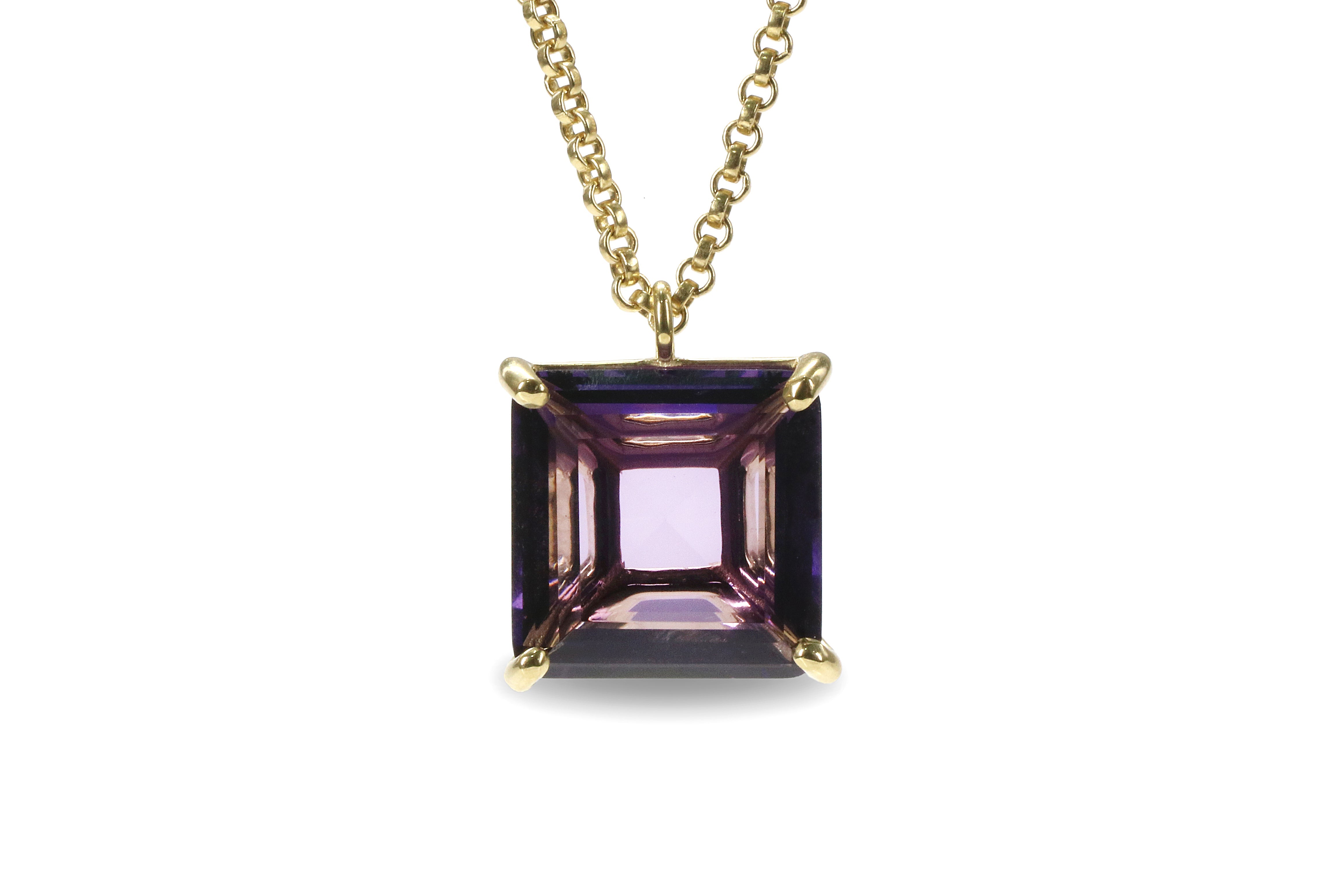 Charming Amethyst Jewelry Necklace in 14k Gold Filled necklaces Anemone Jewelry