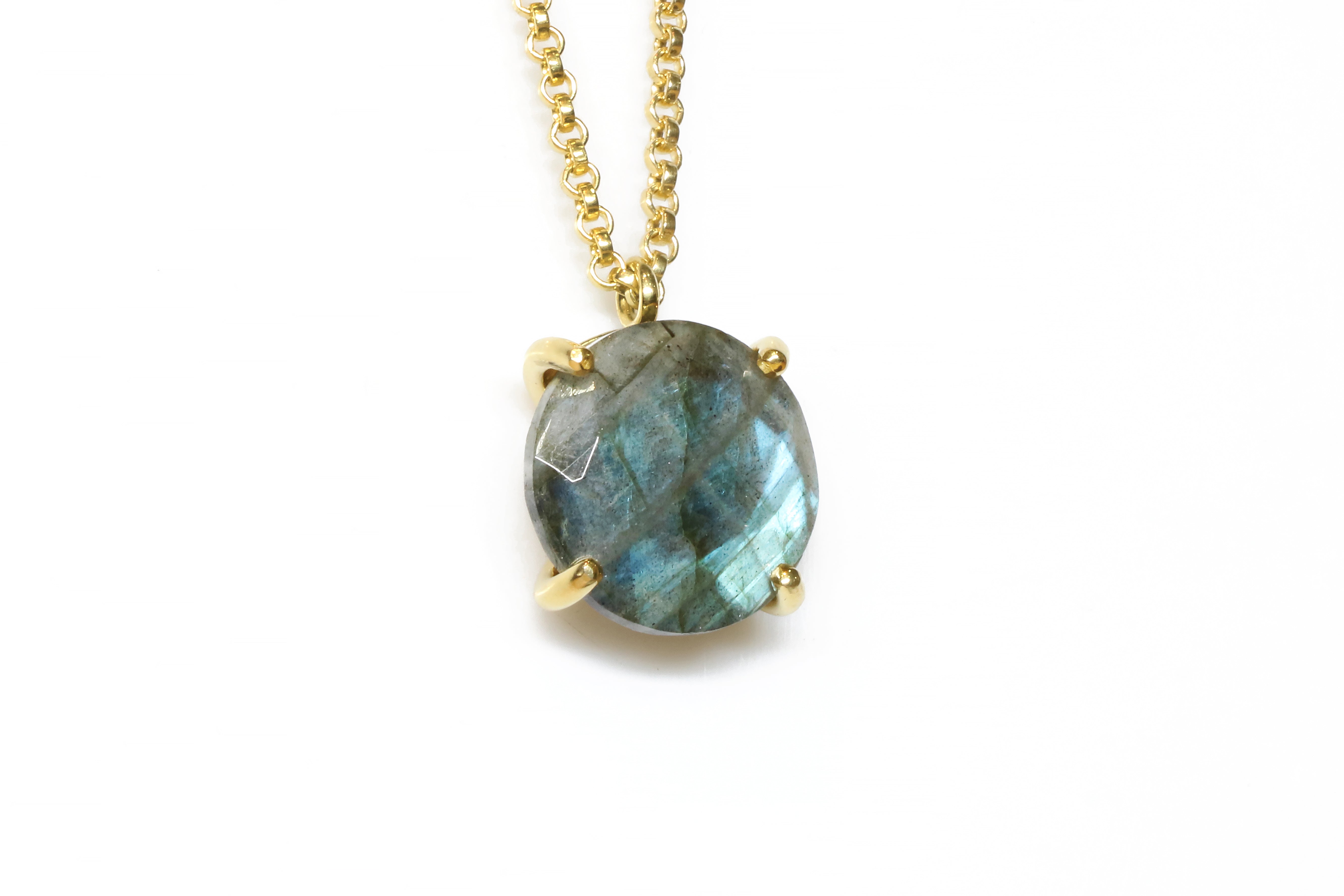 Unique 14k Gold Labradorite Pendant Necklace necklaces Anemone Jewelry