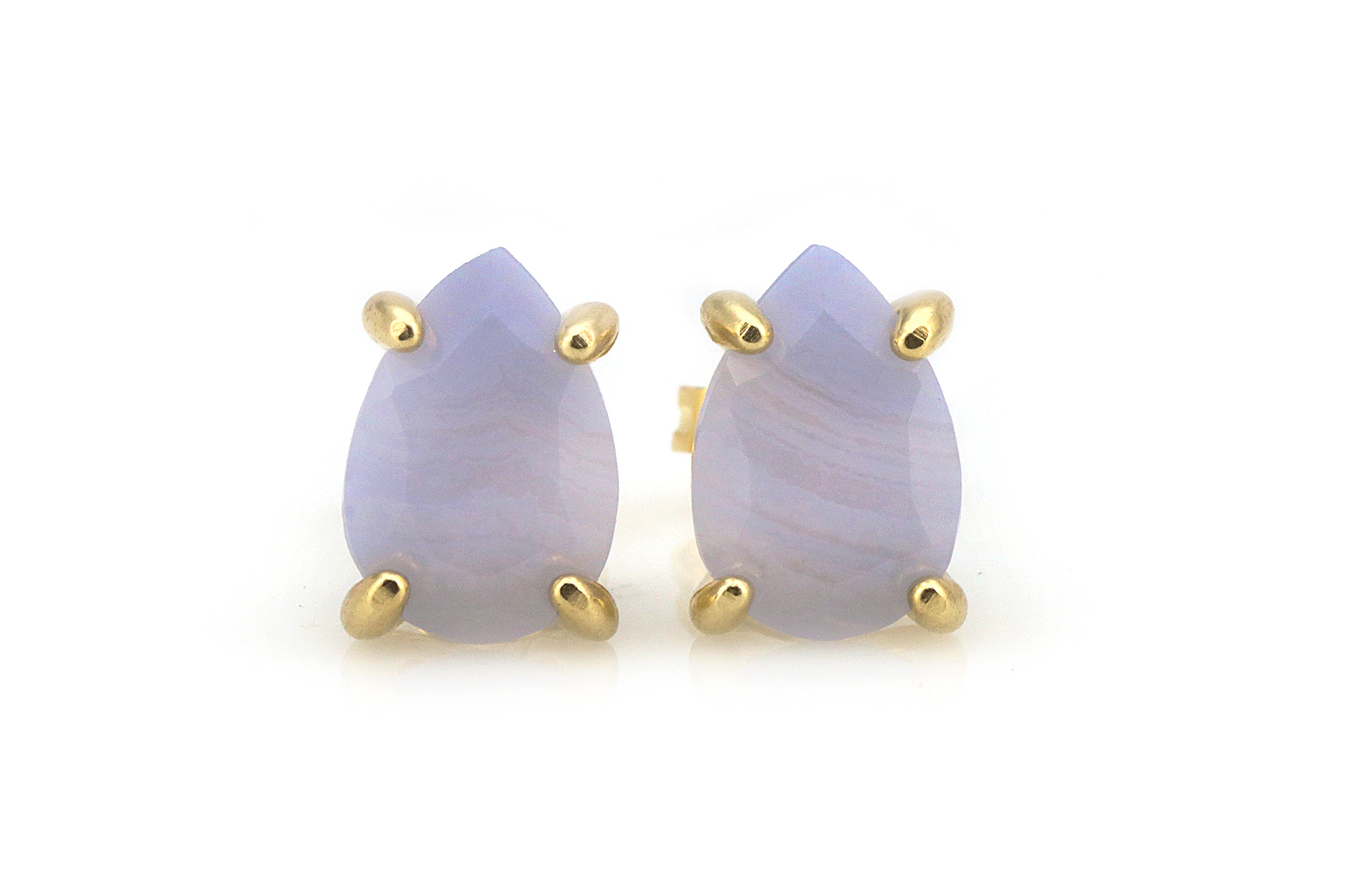Chic Lace Agate Jewelry Earrings in Gold Earrings Anemone Unique