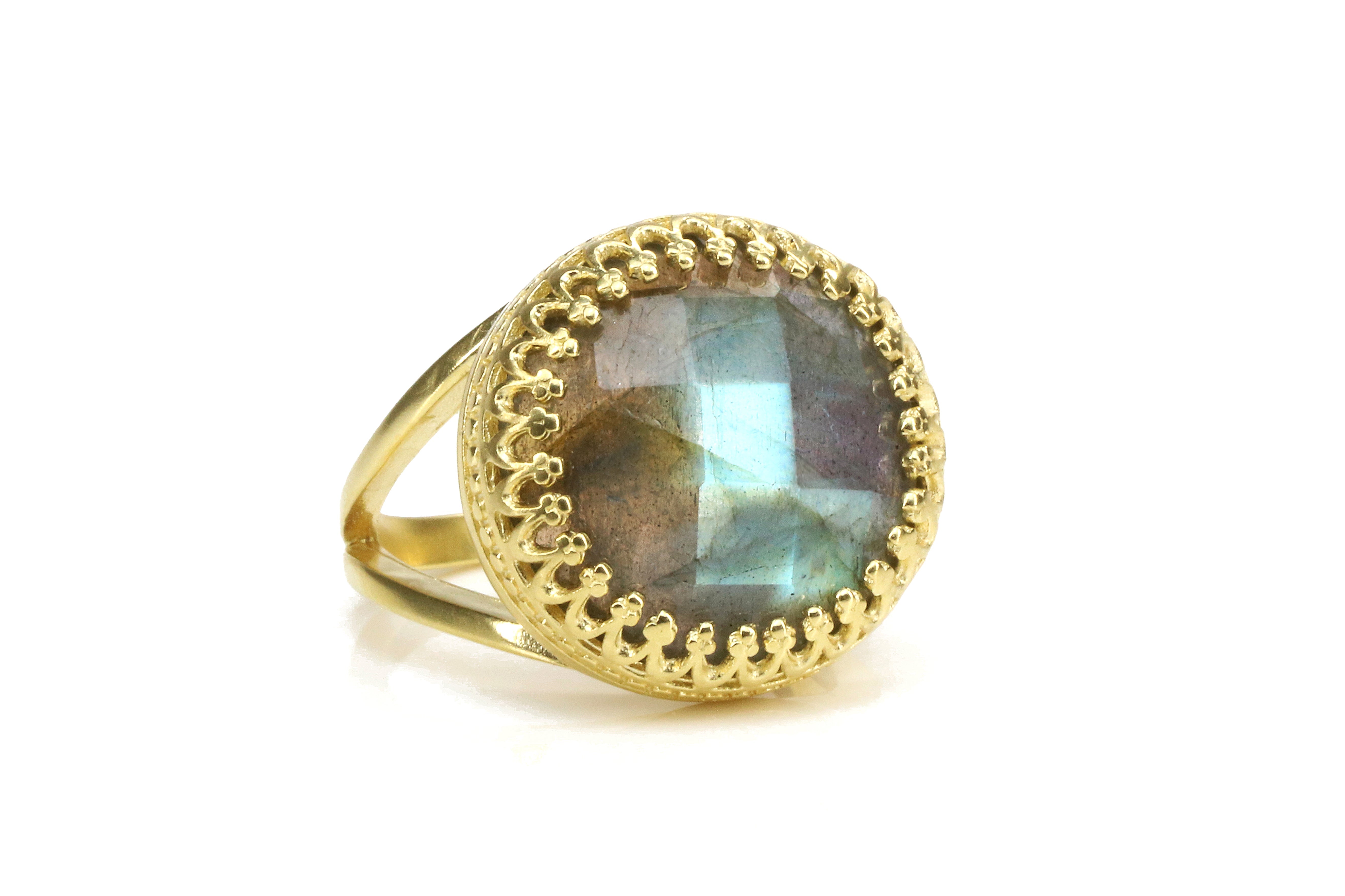 Captivating Sterling Silver Labradorite Ring Rings Anemone Jewelry