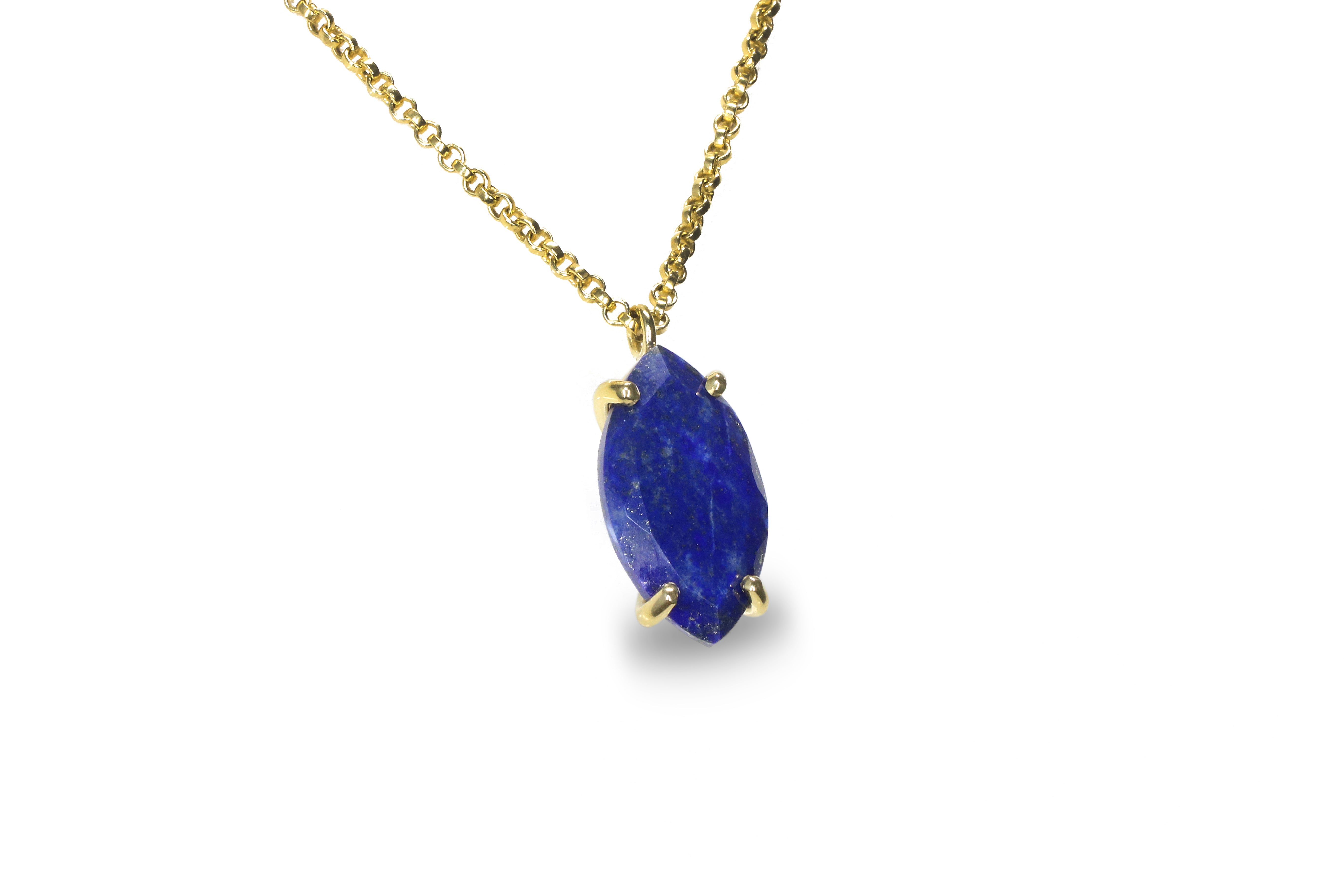 Marquise Lapis Lazuli Marquise Necklace necklaces Anemone Jewelry