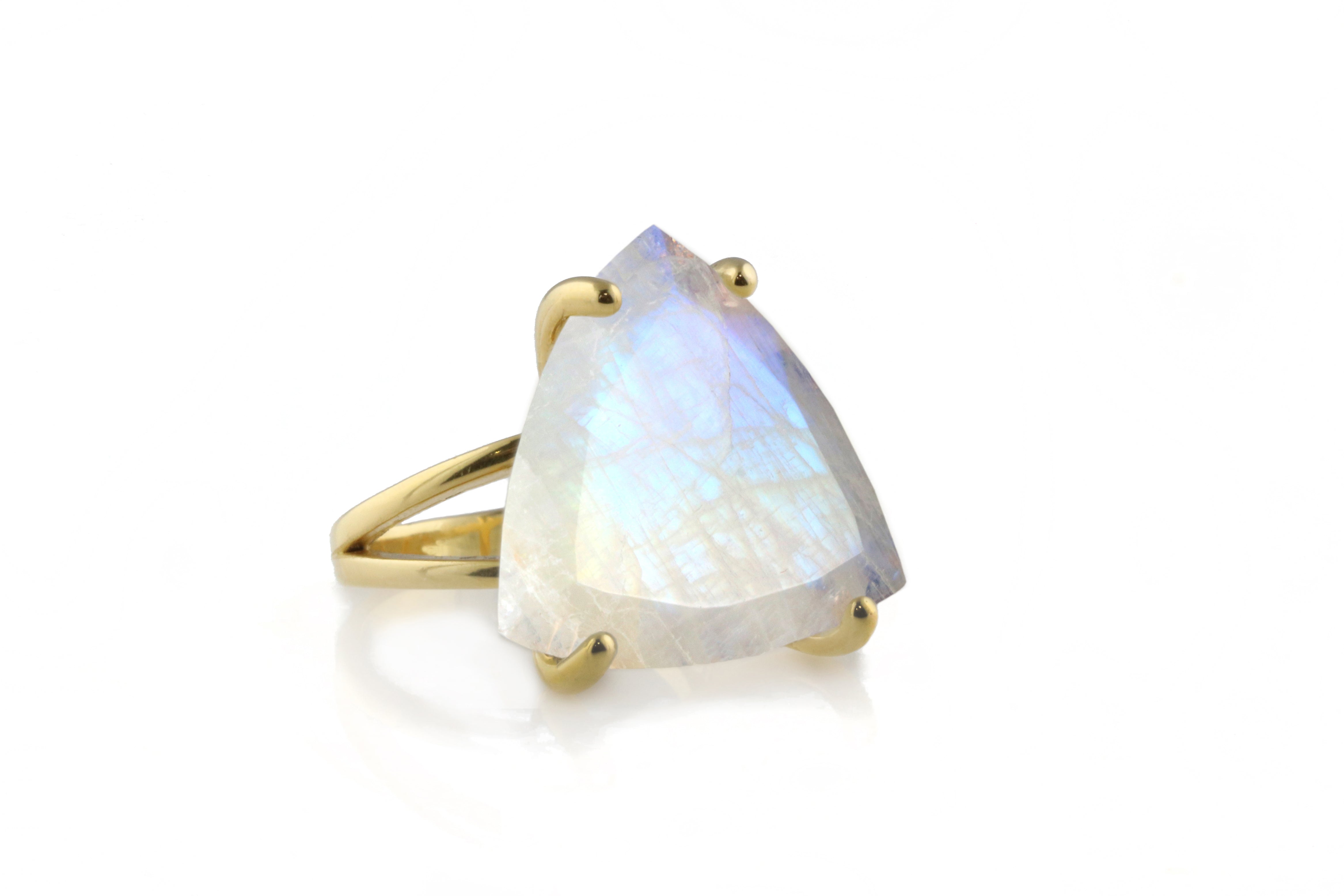 Moonstone Rings for Women in 14k Rose Gold Rings Anemone Jewelry