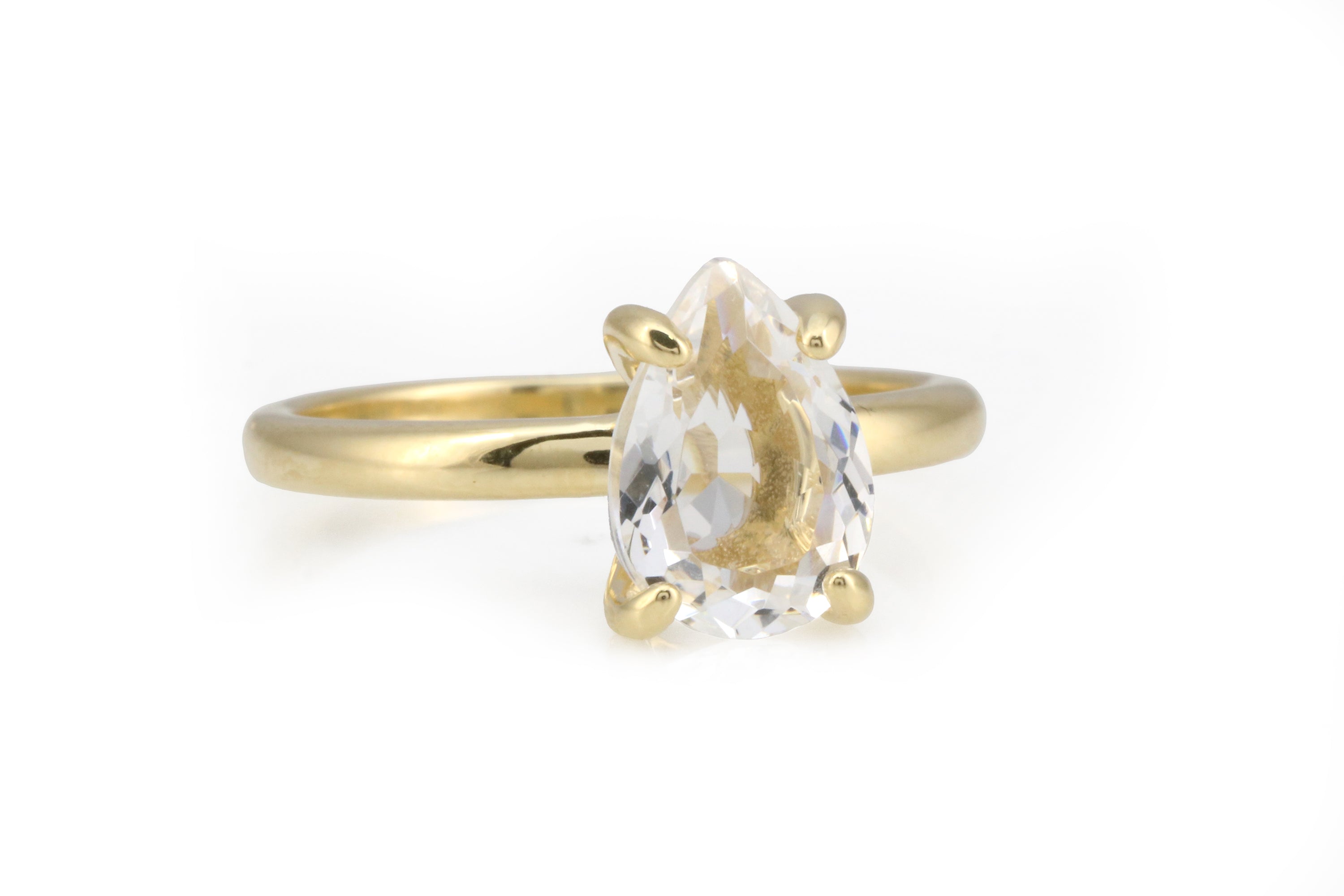 Crystal Quartz Ring in 14k Gold Rings Anemone Unique