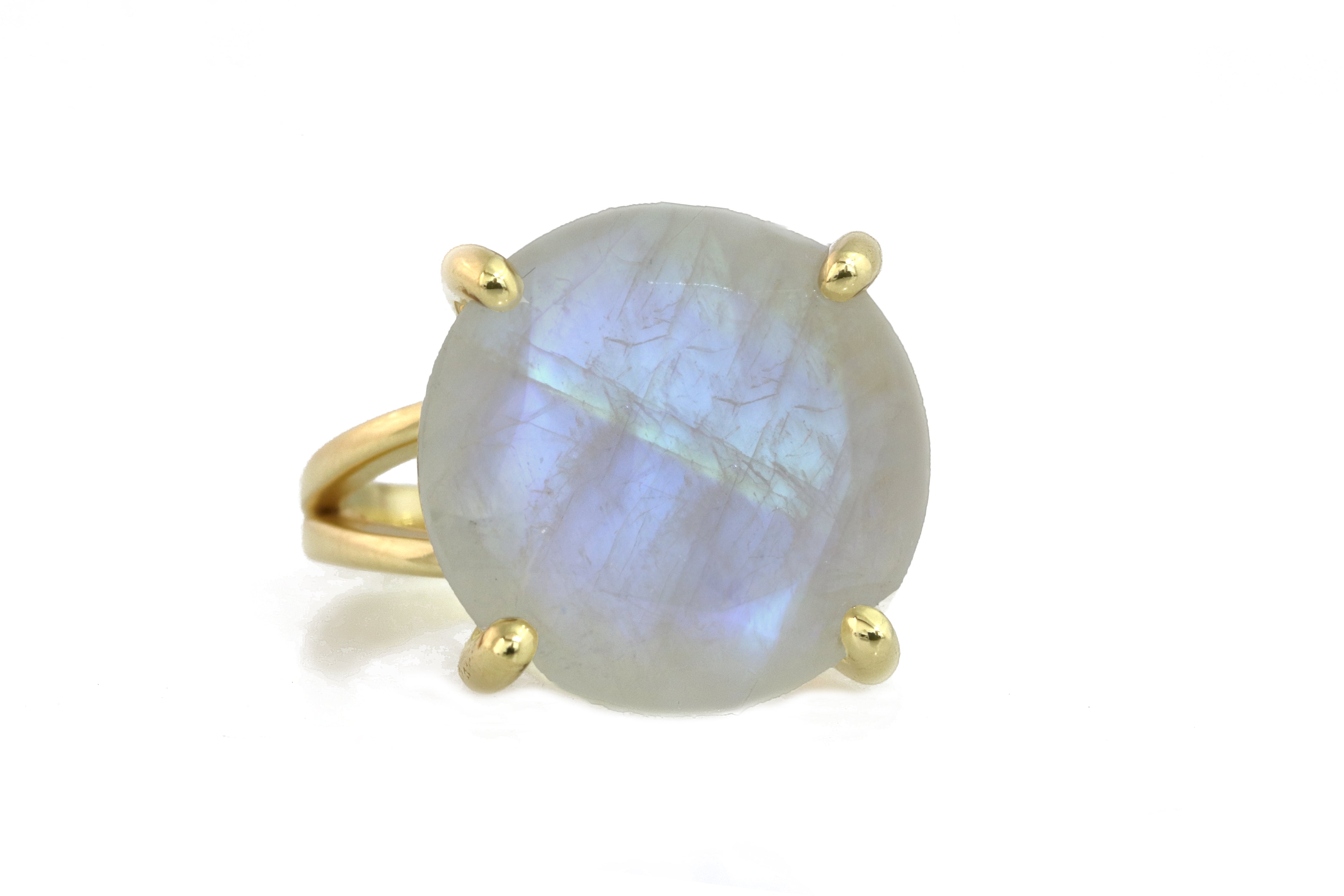 14K Gold Moonstone Ring Rings Anemone Jewelry