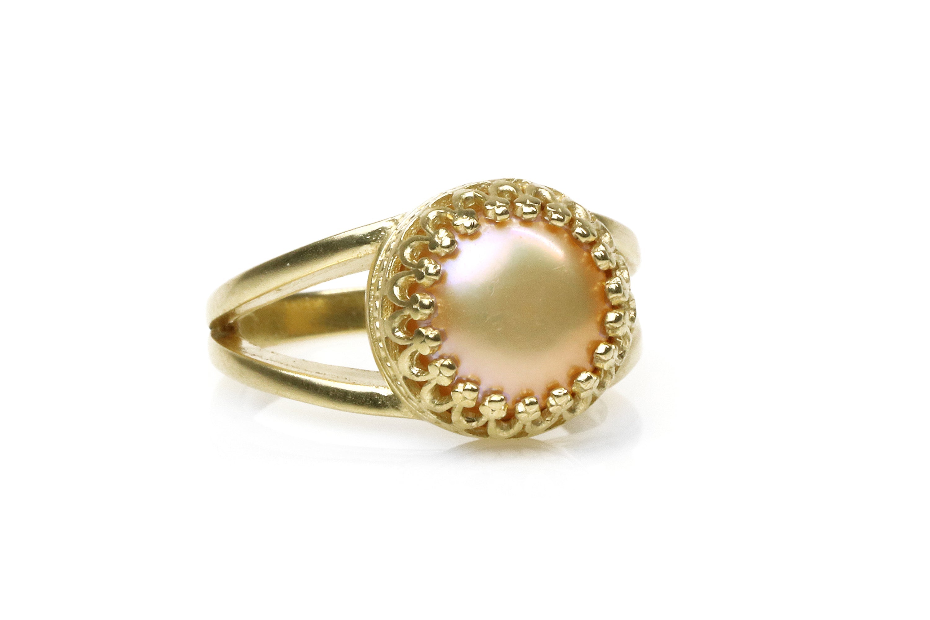 Pearl Ring in Sterling Silver Rings Anemone Jewelry