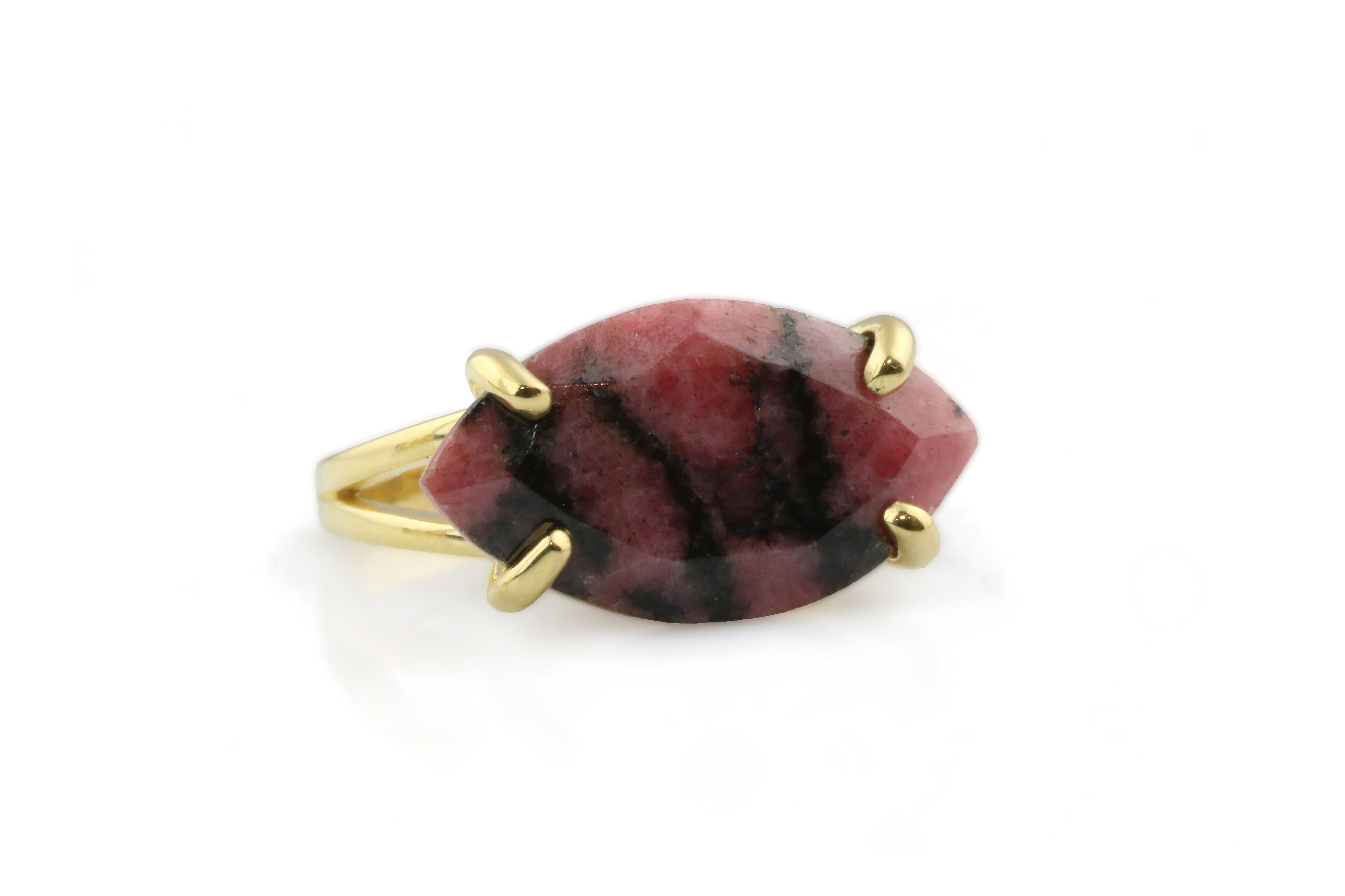 Rhodonite Stone Ring in 14k Gold Filled Rings Anemone Jewelry