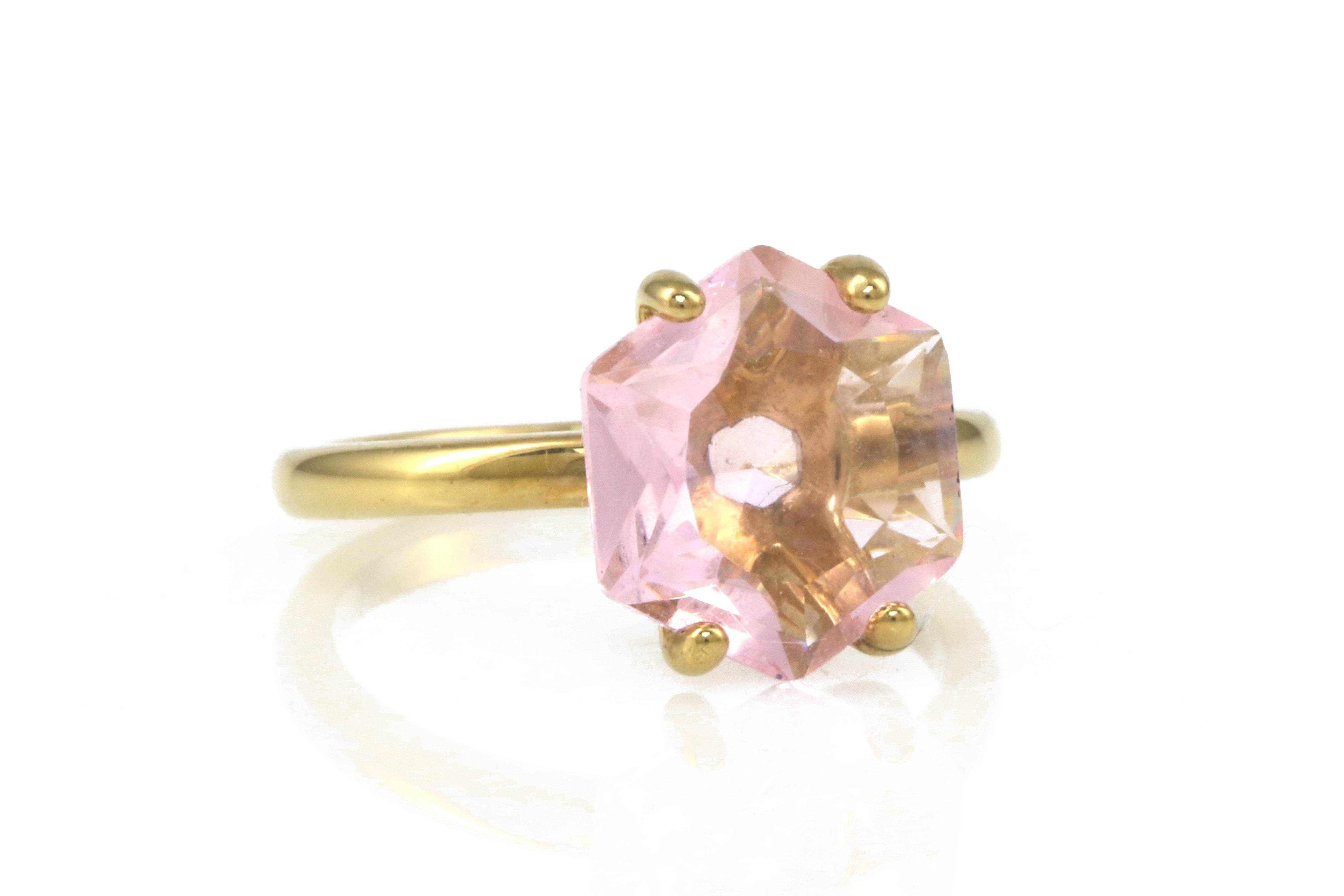 Darling Rose Quartz Gold Filled Ring Rings Anemone Unique