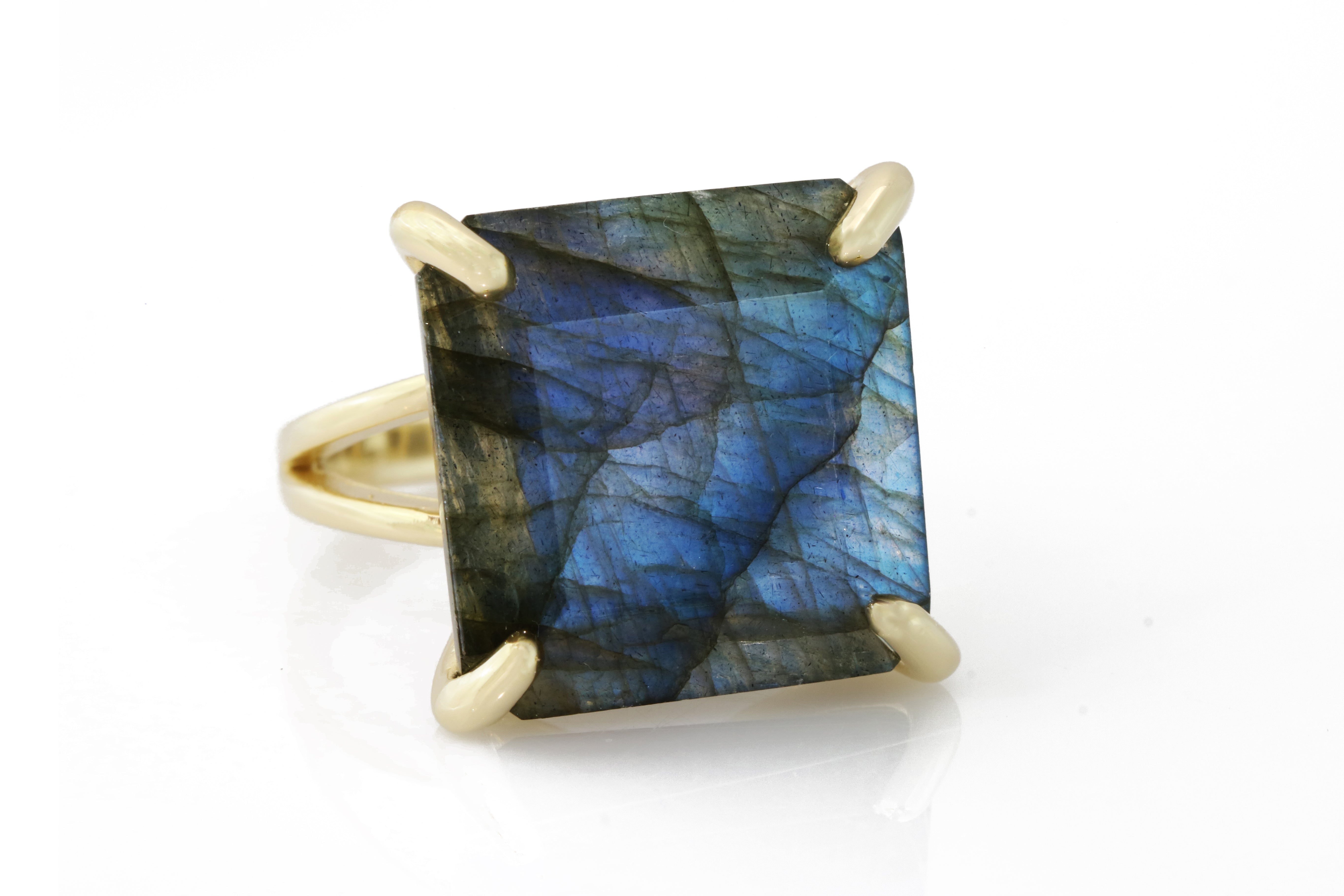 Cocktail Labradorite Ring in Gold Filled Rings Anemone Jewelry
