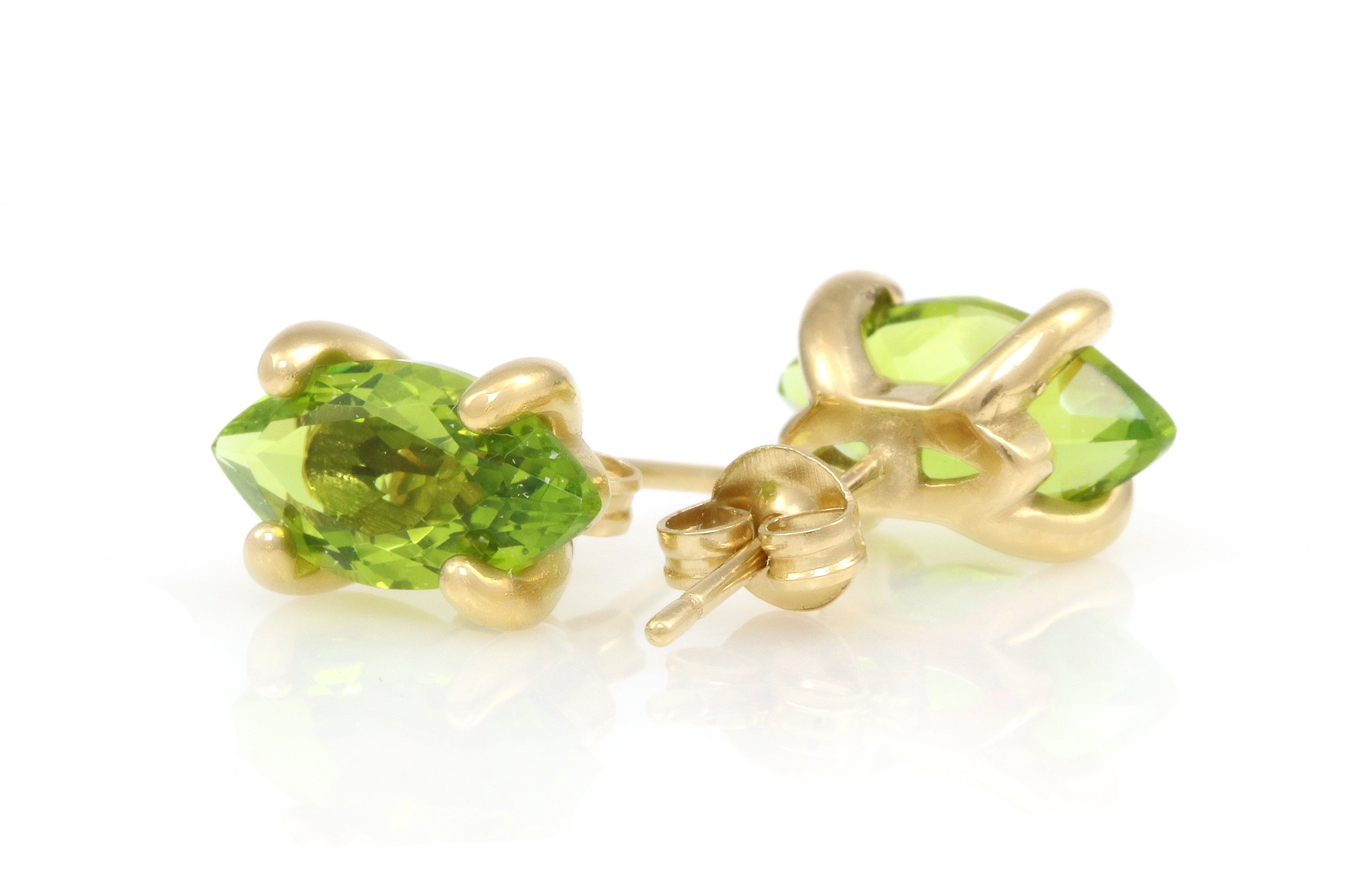 Bejewelling Peridot Sterling Silver Earrings Earrings Anemone Unique