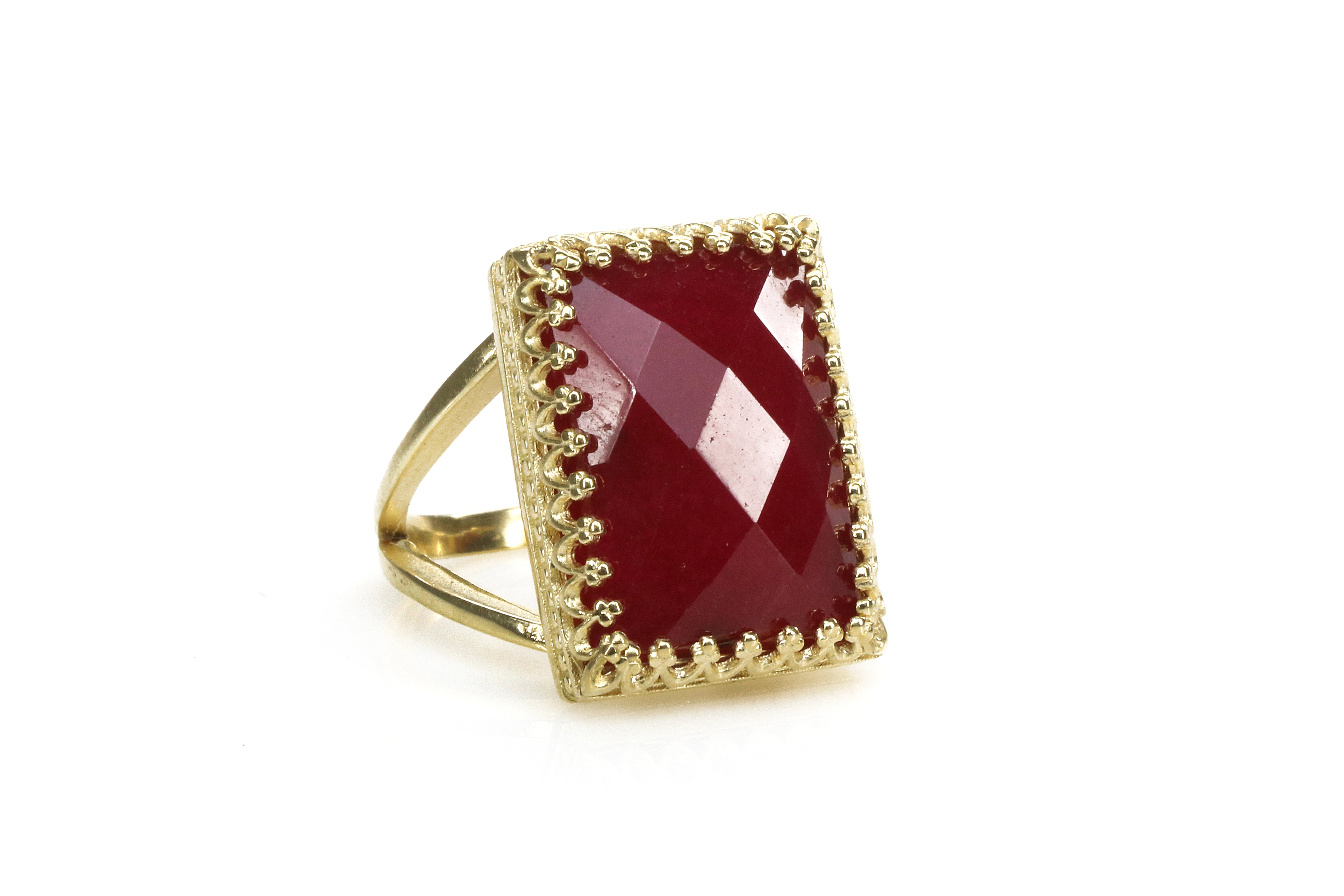 Elegant 925 Silver Ring Jewelry with Jade Gemstone Rings Anemone Jewelry