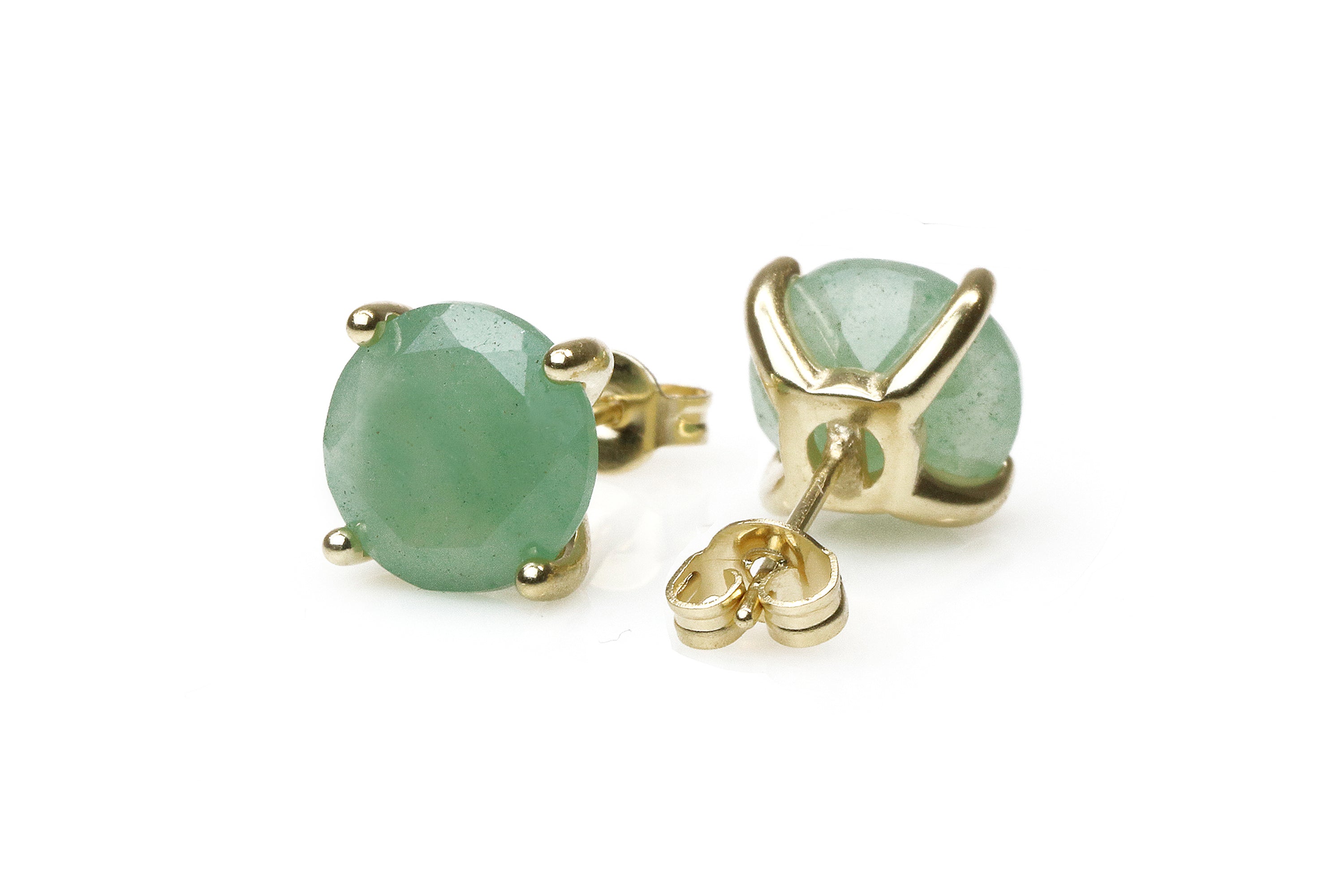 Green Aventurine Gold Earrings Earrings Anemone Unique