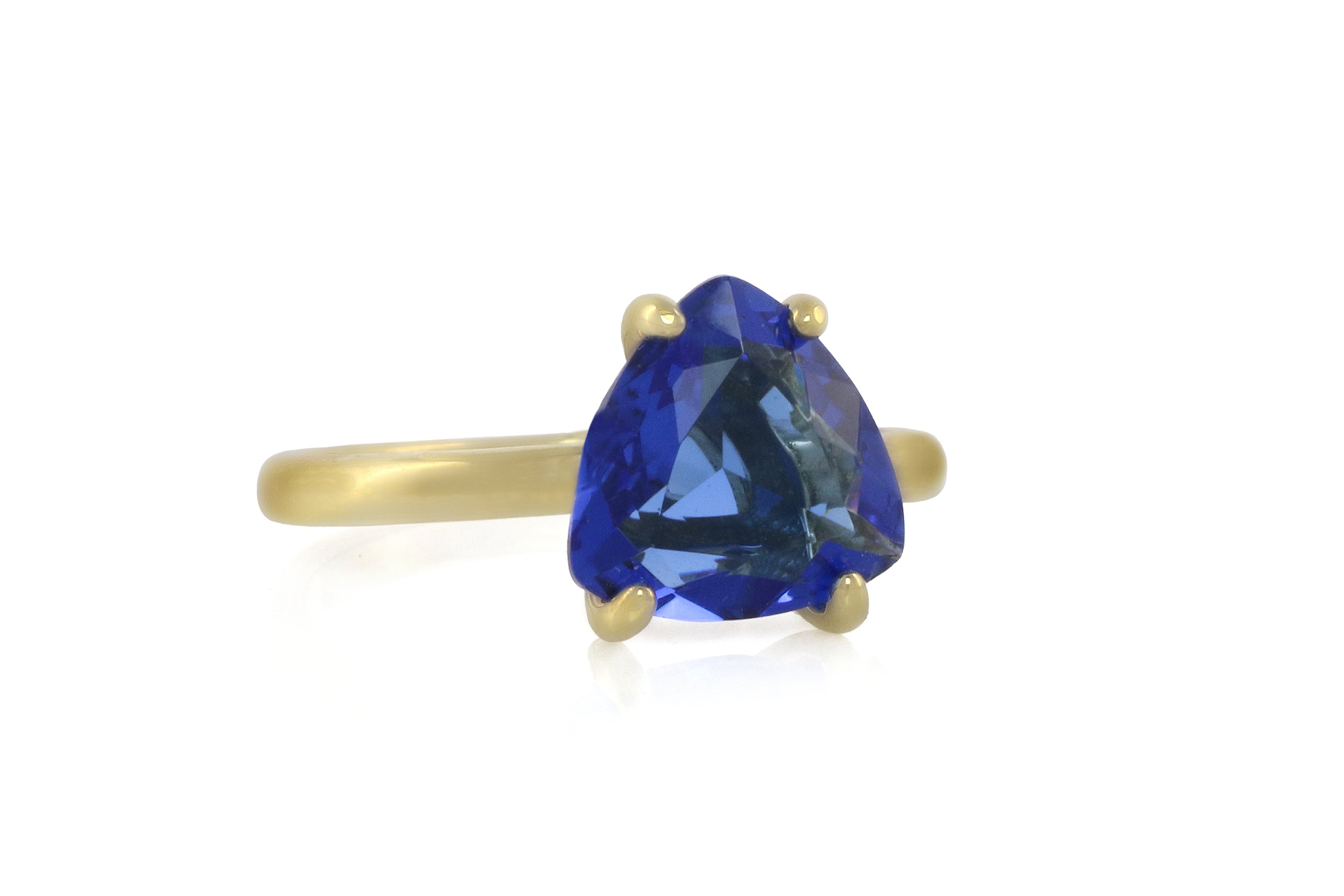 Trillion 925 Sterling Silver Sapphire Ring Rings Anemone Unique