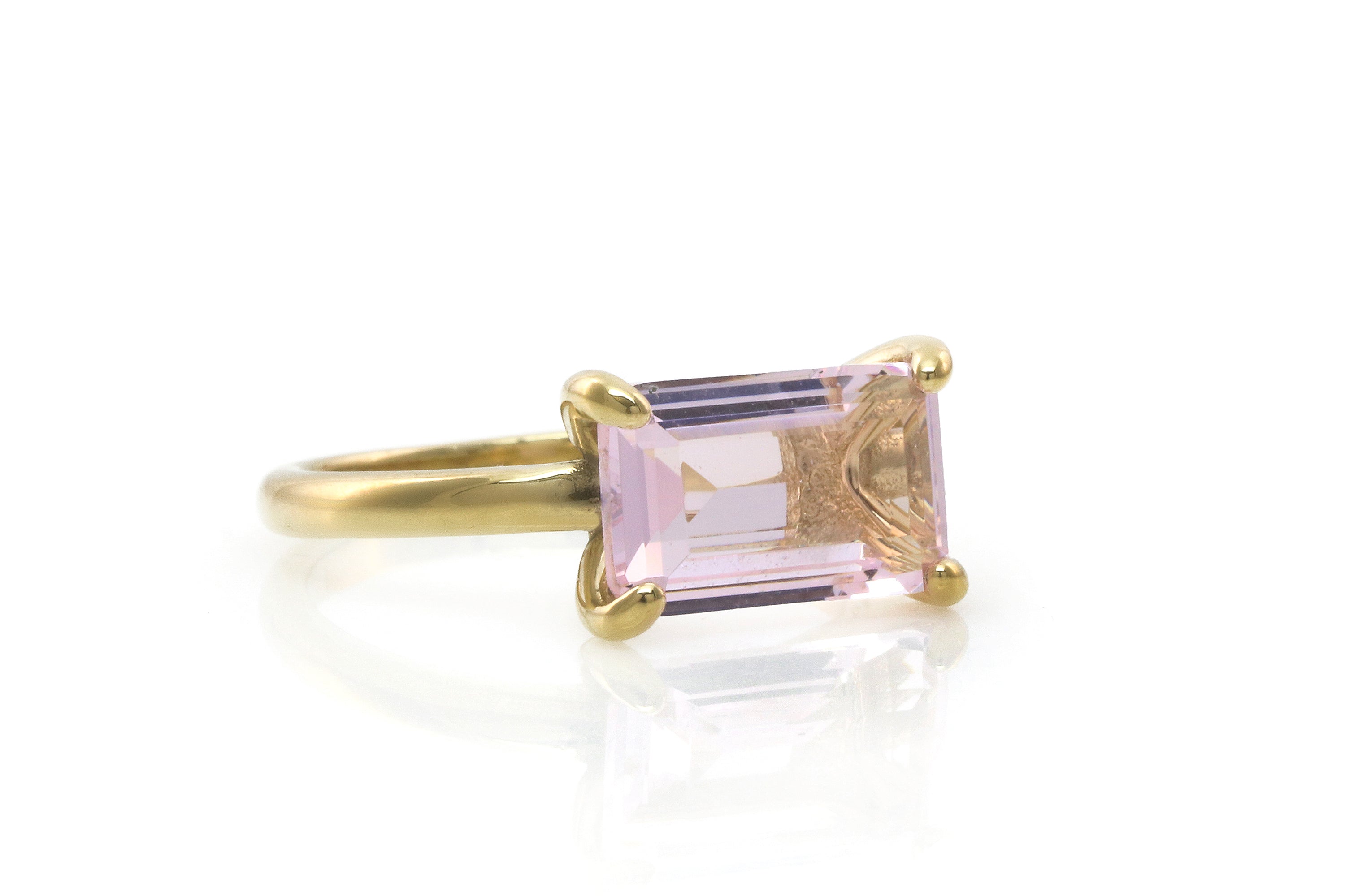 Amazing Rose Quartz Gold Filled Ring Rings Anemone Unique