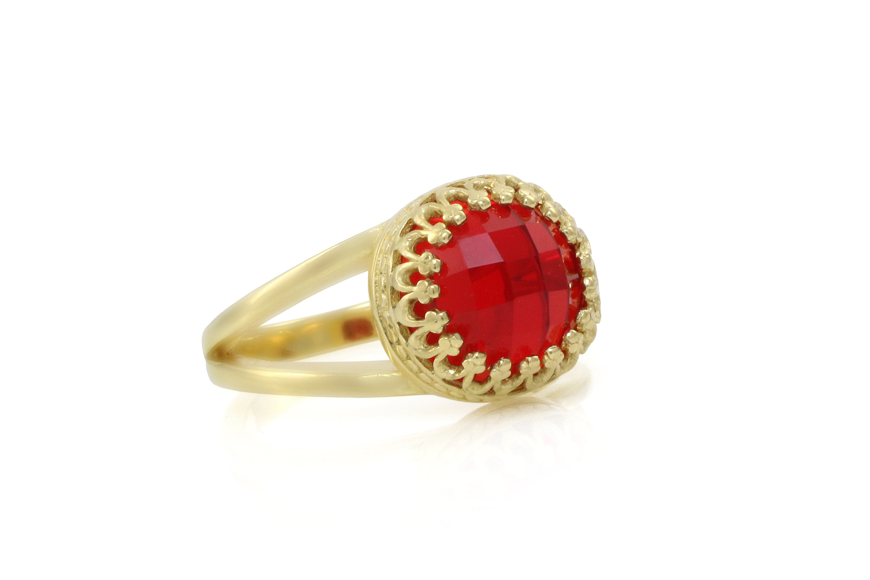 July Birthstone Ruby Jewelry Ring in Gold Rings Anemone Jewelry