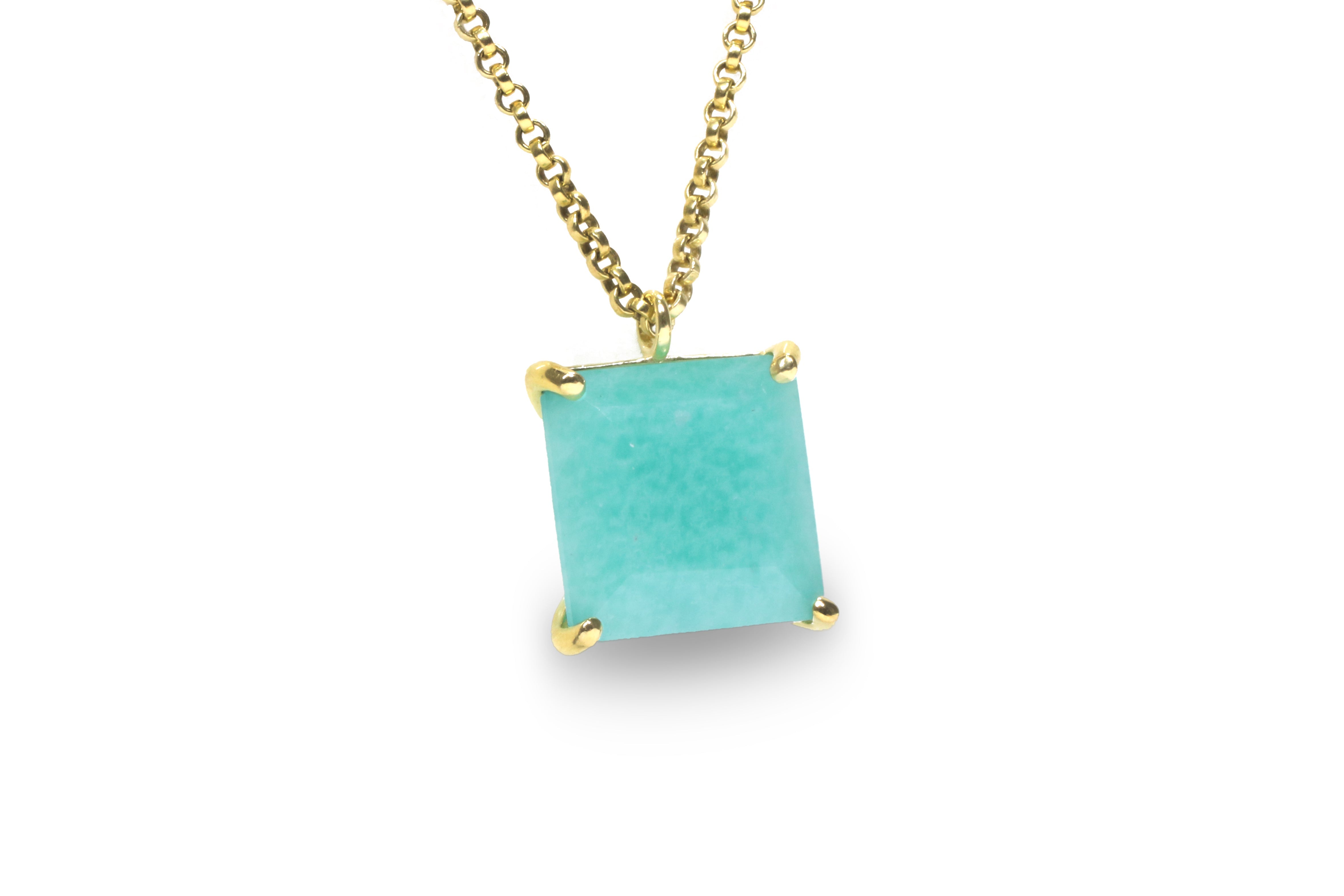 Stylish Natural Amazonite Gemstone Necklace necklaces Anemone Jewelry