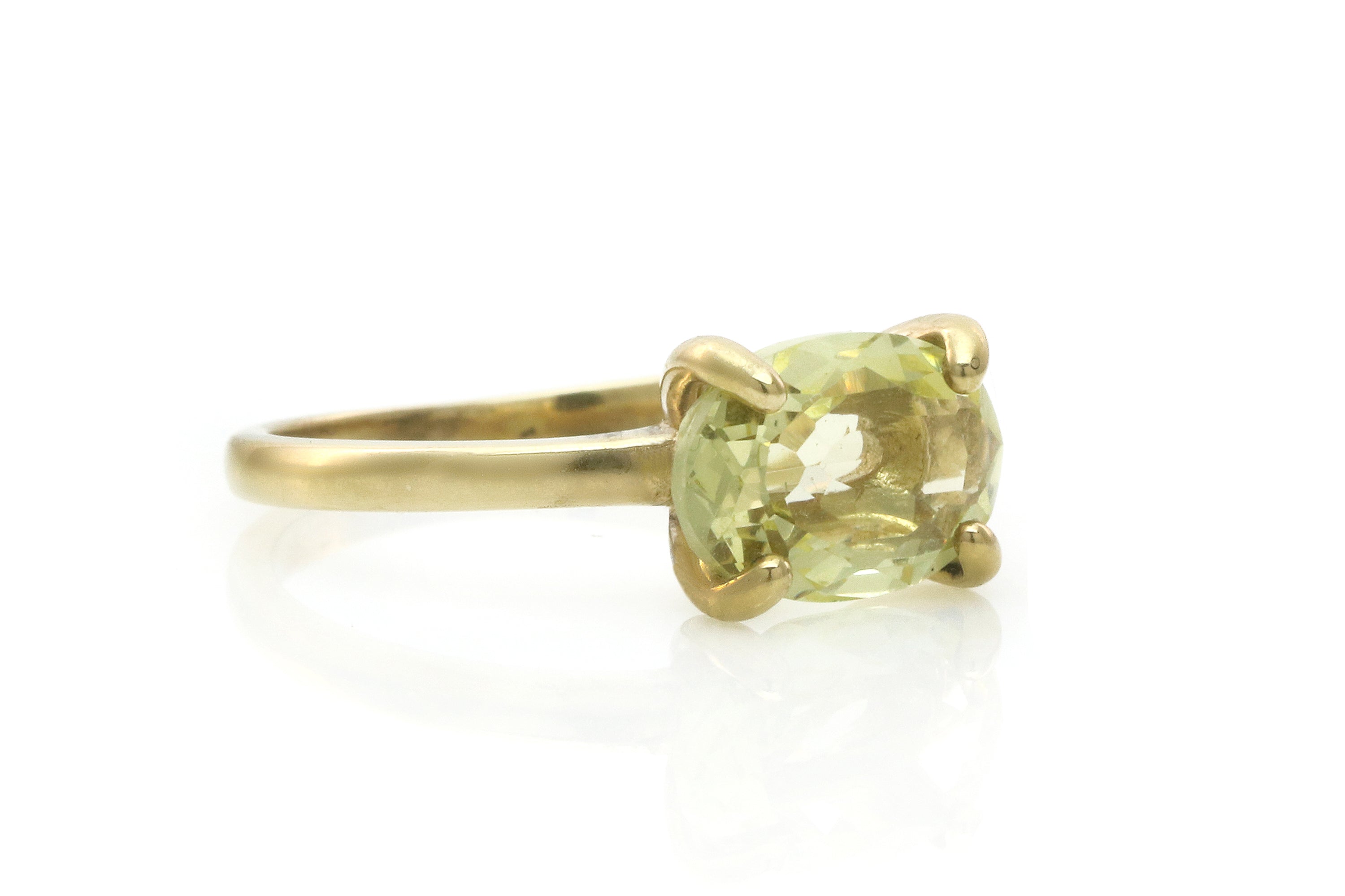 Lemon Quartz Ring in 925 Silver Rings Anemone Unique